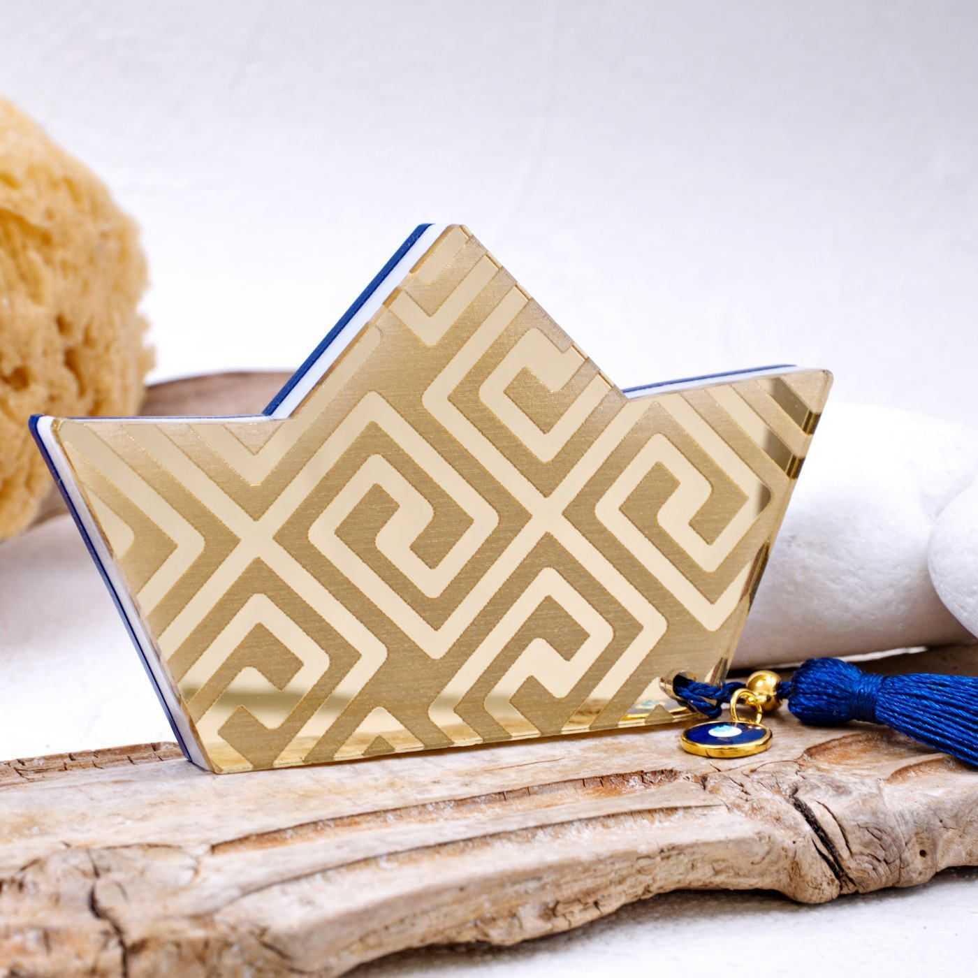 Tabletop Lucky Charm "Greek Key" Boat — Pendants & charms from Toolittle — additional view 2