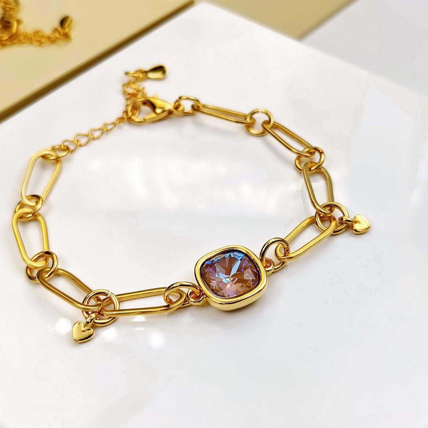 Chain bracelet with Austrian crystal — Bracelets from Toolittle — additional view 2
