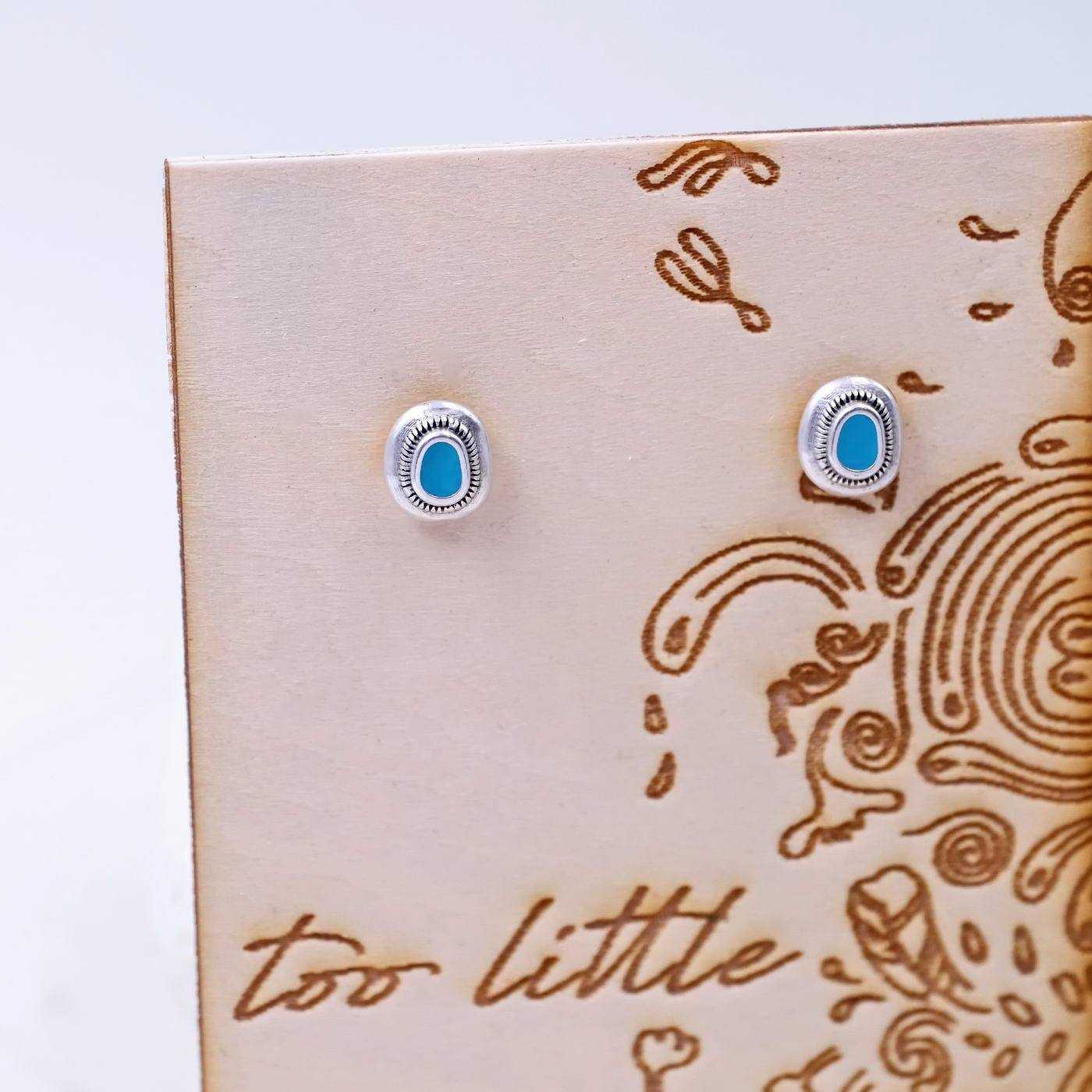 Stud earrings with enamel — Earrings from Toolittle — additional view 2