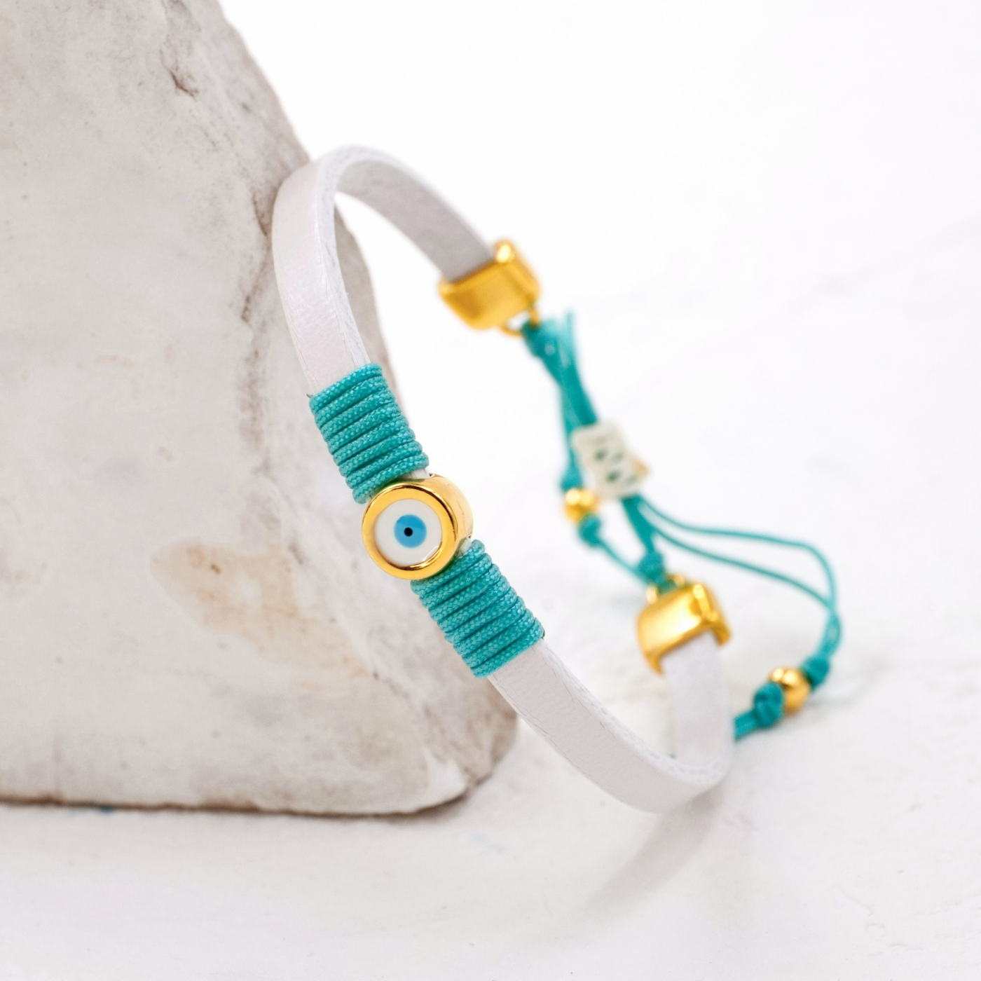 Evil Eye Leather Bracelet — Bracelets from Toolittle — additional view 3