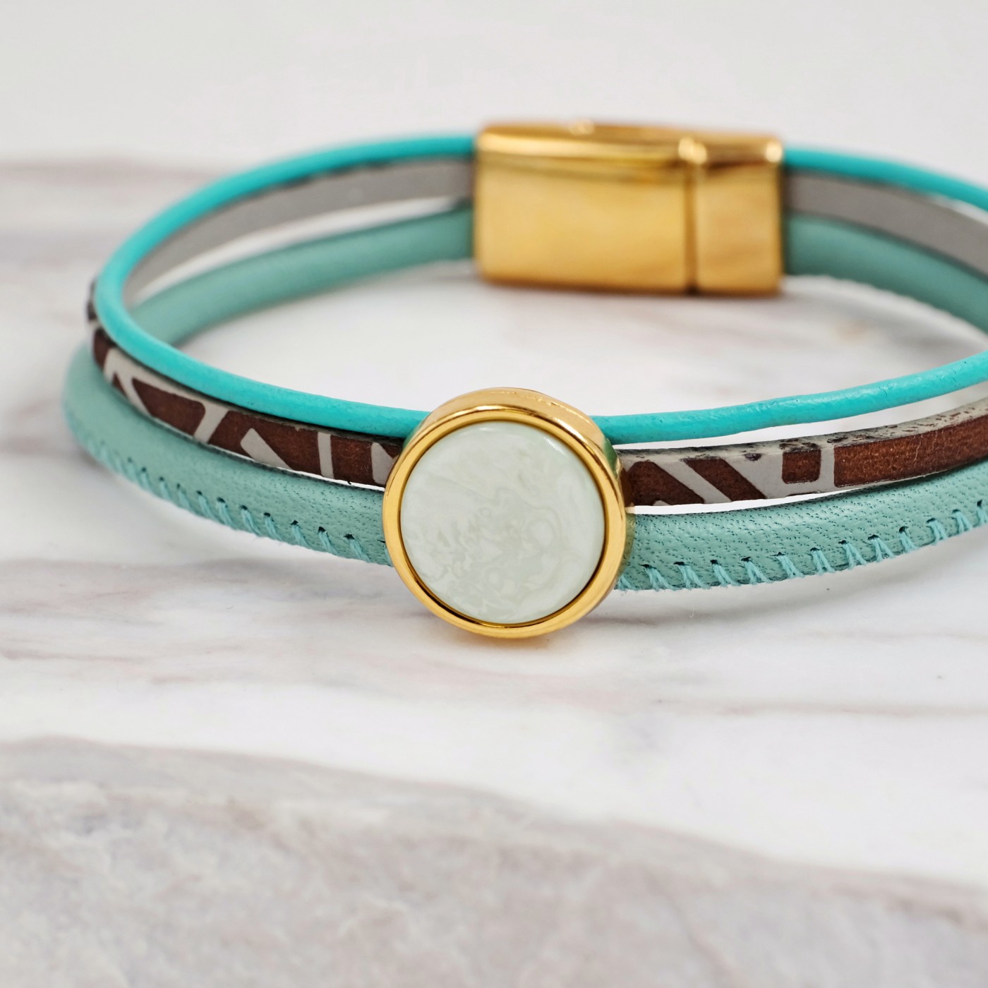 Women's Bracelet | Multi Leather & Stone — Bracelets from Toolittle — additional view 2