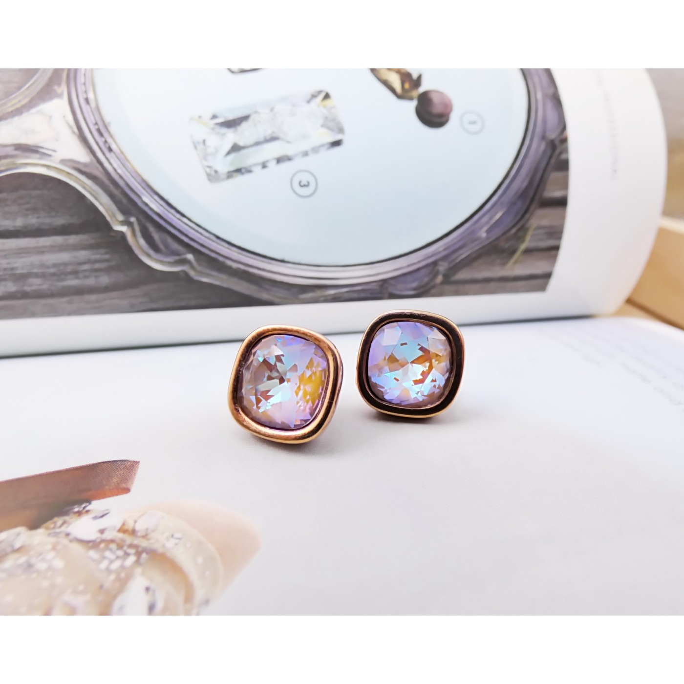 Earrings with Austrian crystals — Earrings from Toolittle — additional view 4