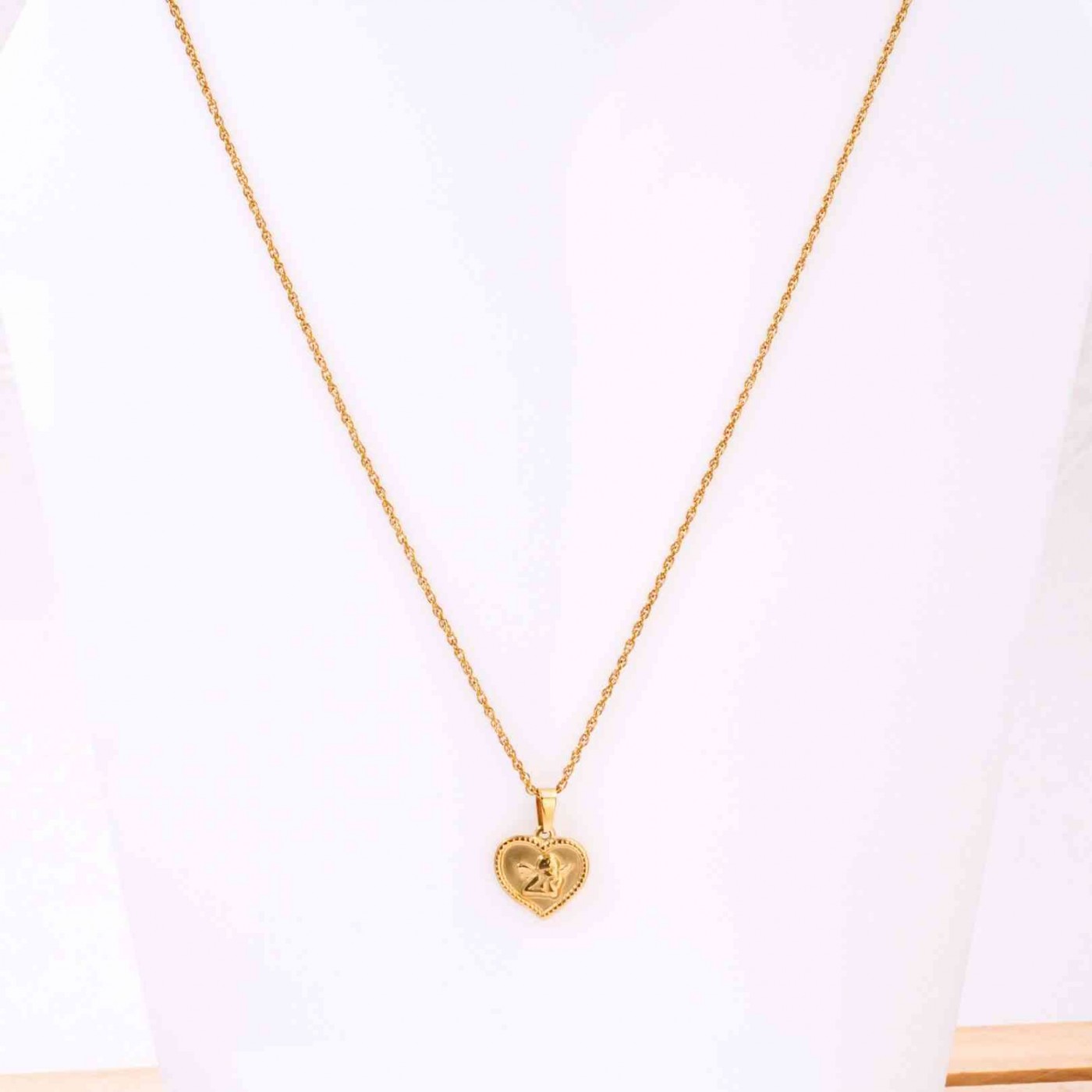 Stainless Steel Heart Necklace - Angel of Love — Necklaces from Toolittle — additional view 3