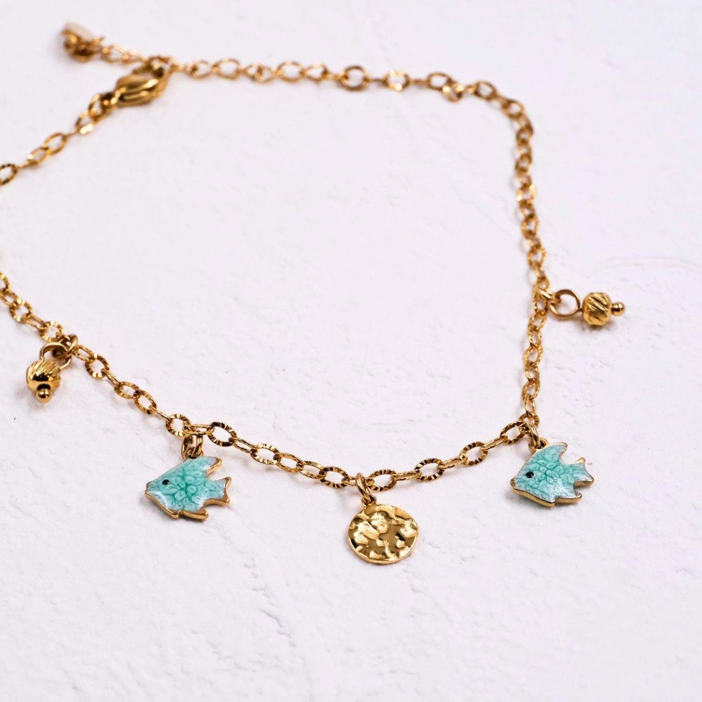 Stainless Steel Chain Anklet | Metal Sea Charms — Anklets from Toolittle — additional view 2