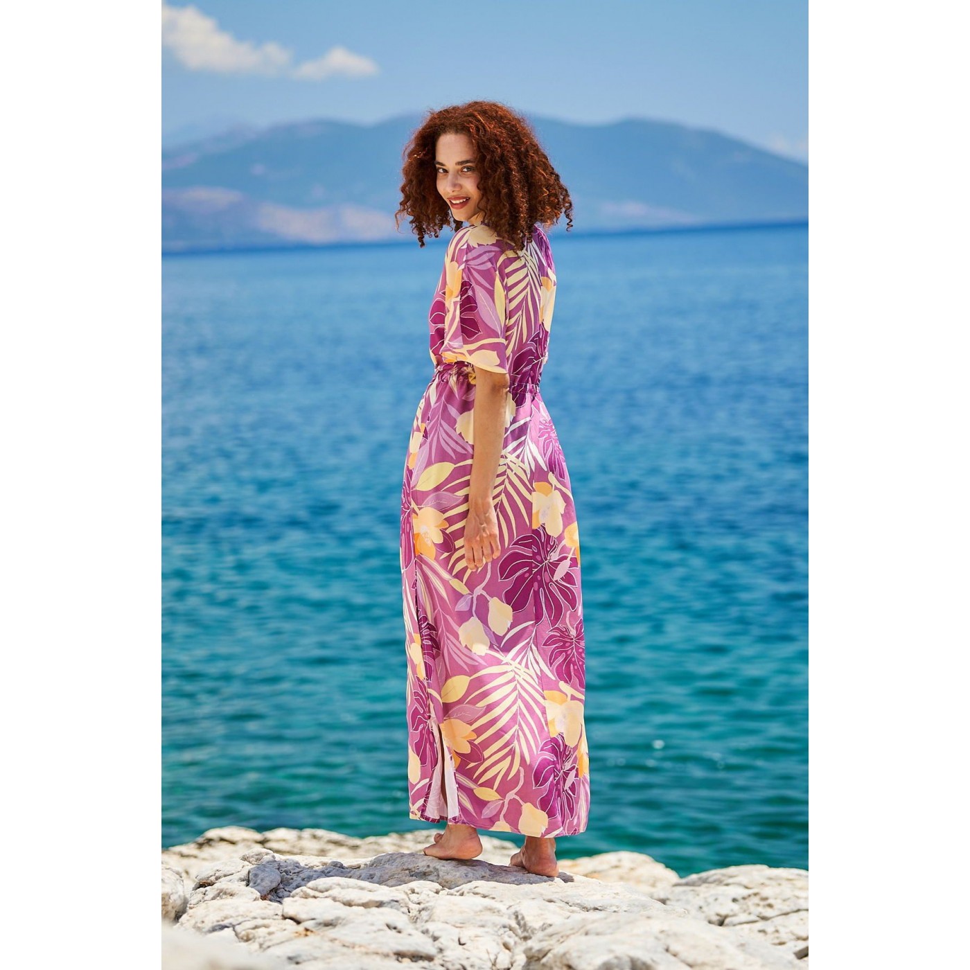 KOKKOSAMMOU Caftan-dress Peach Fuzz — Dresses from Toolittle — additional view 4
