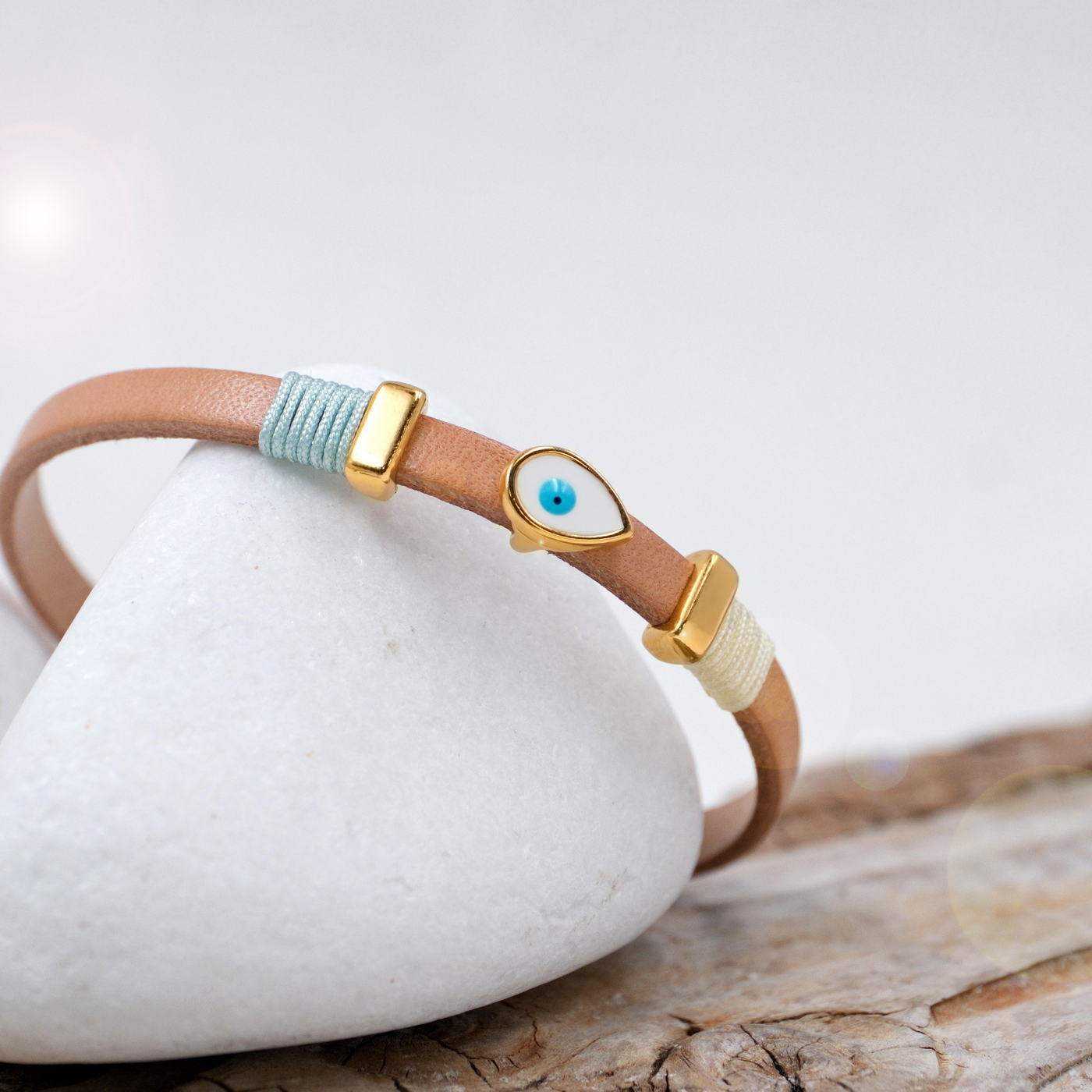 Eye Drop Leather Bracelet — Bracelets from Toolittle — additional view 2
