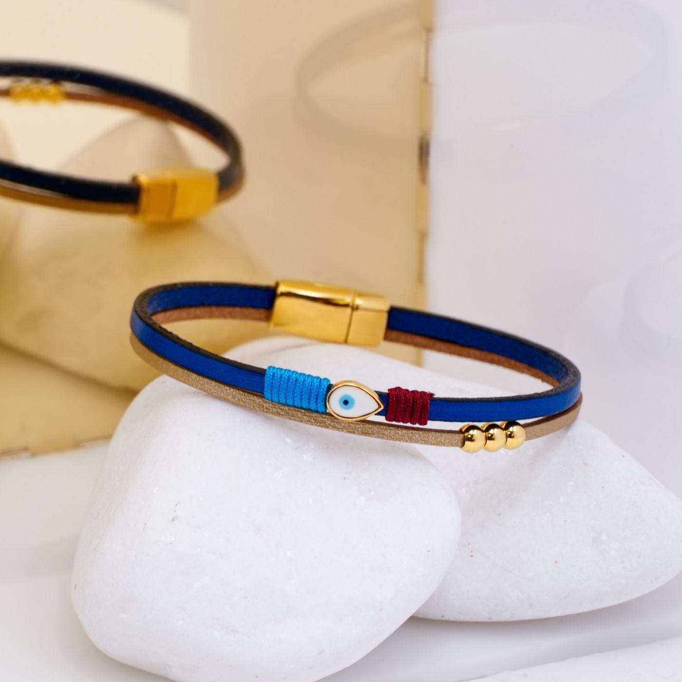 Evil Eye Leather Bracelet — Bracelets from Toolittle — additional view 5