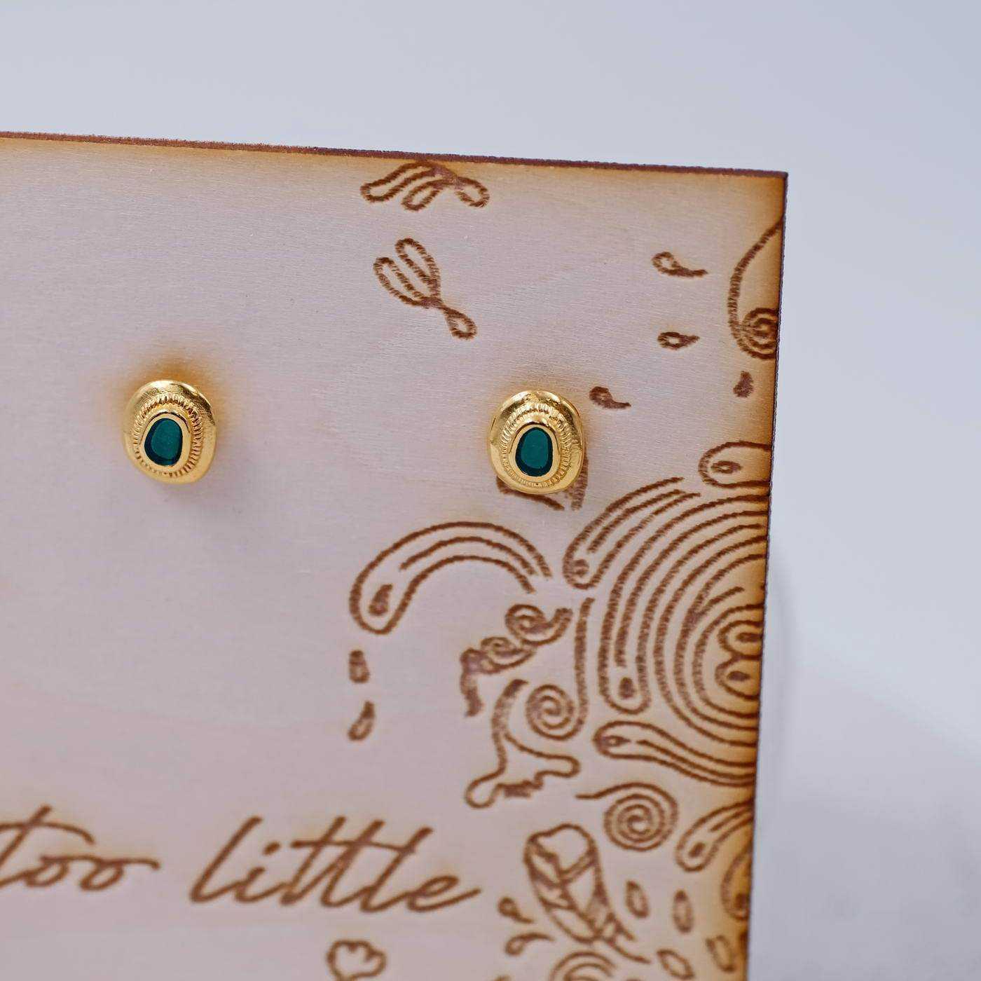Stud earrings with enamel — Earrings from Toolittle — additional view 3