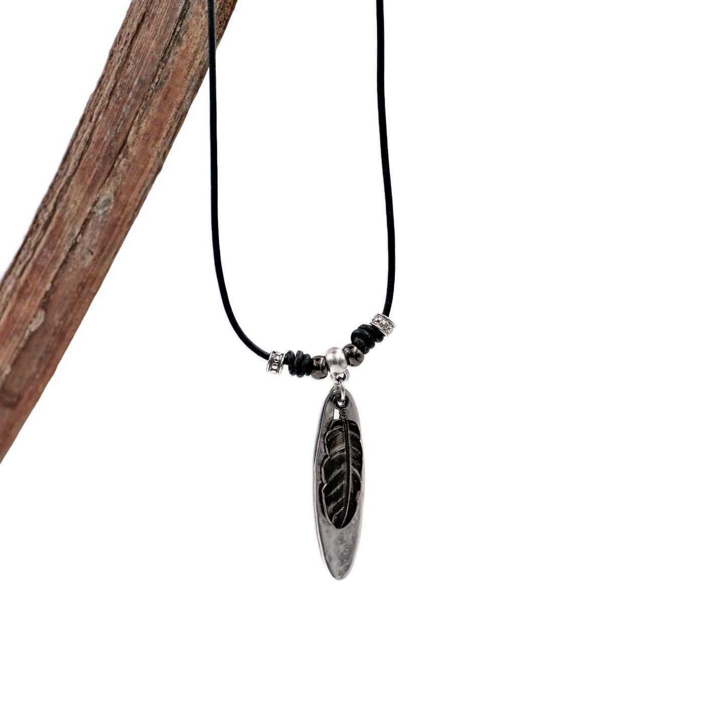 Men's necklace Feather — Necklaces from Toolittle — additional view 3