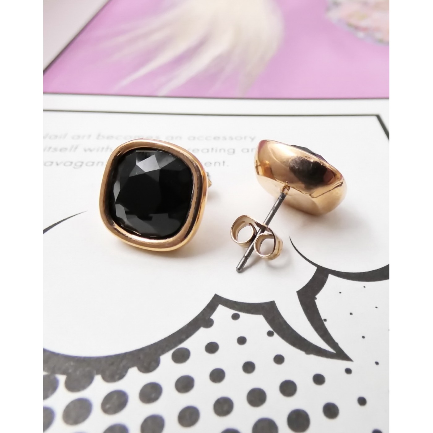 Earrings with Austrian crystals — Earrings from Toolittle — additional view 2