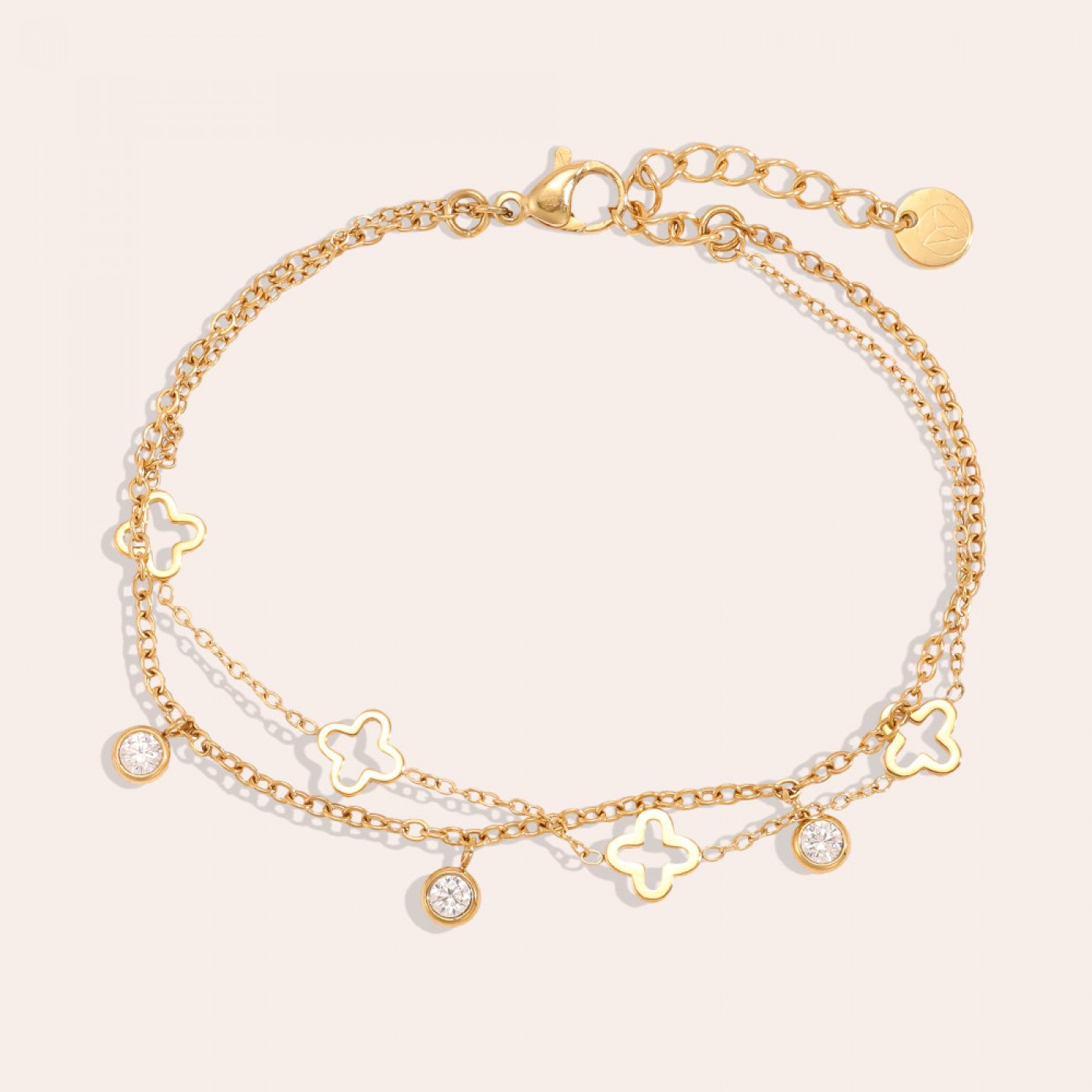 Stainless Steel Jewelry: Chain Bracelet with Cross & Zircon — Bracelets from Toolittle — additional view 2
