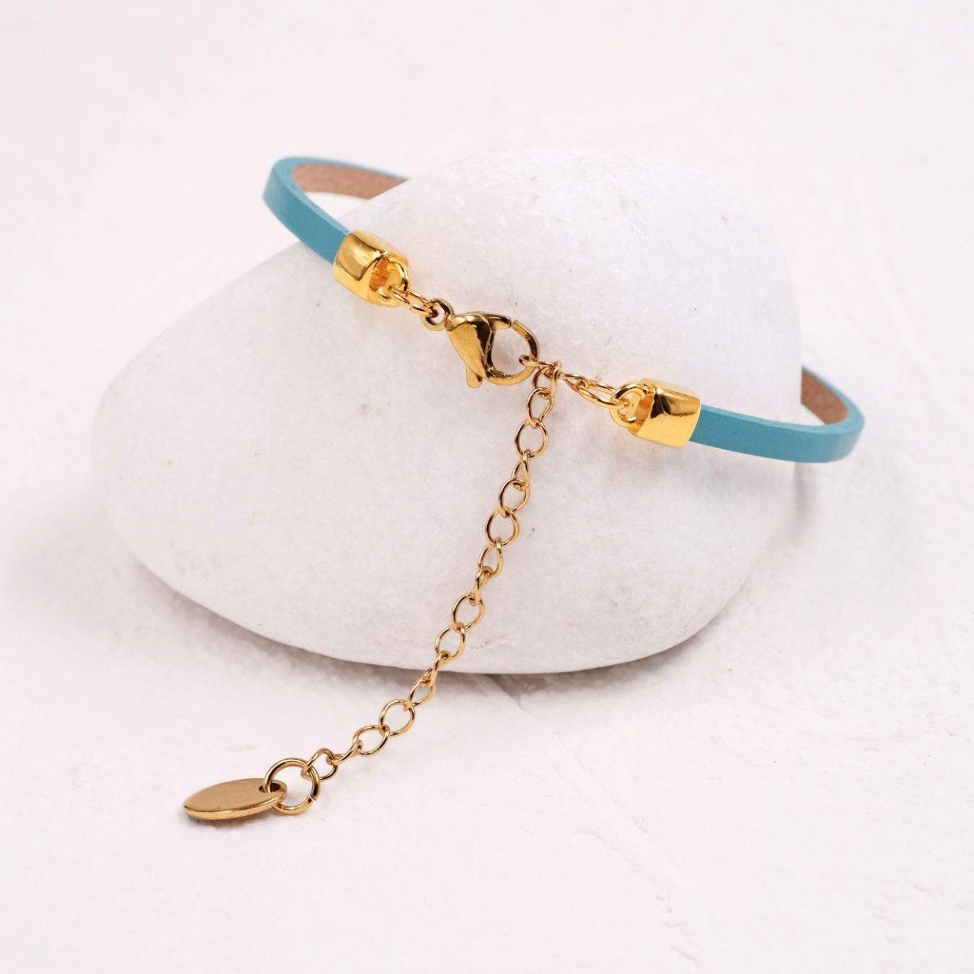 Leather Bracelet | Colored Enamel - Jade Opal — Bracelets from Toolittle — additional view 3