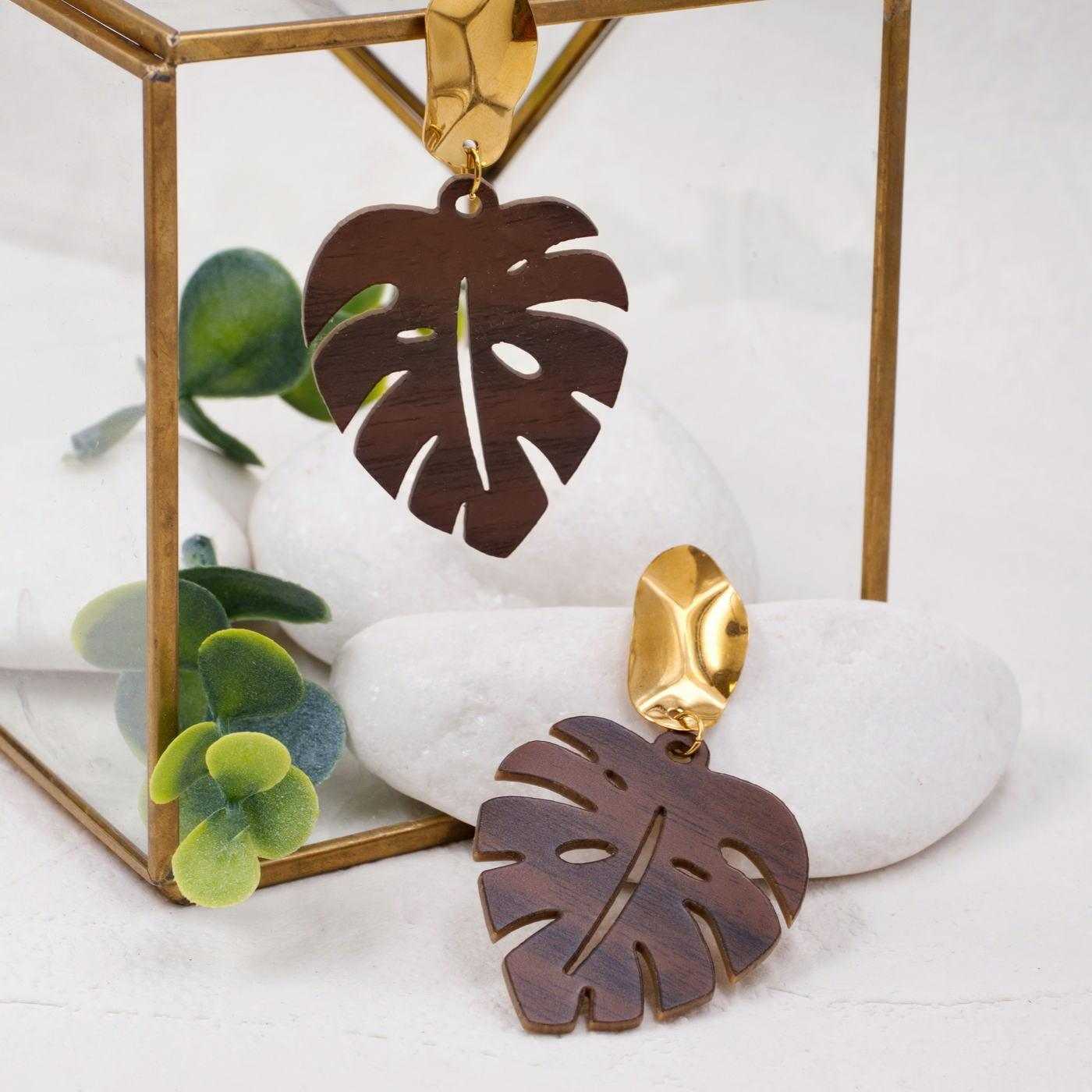 African Leaf Earrings