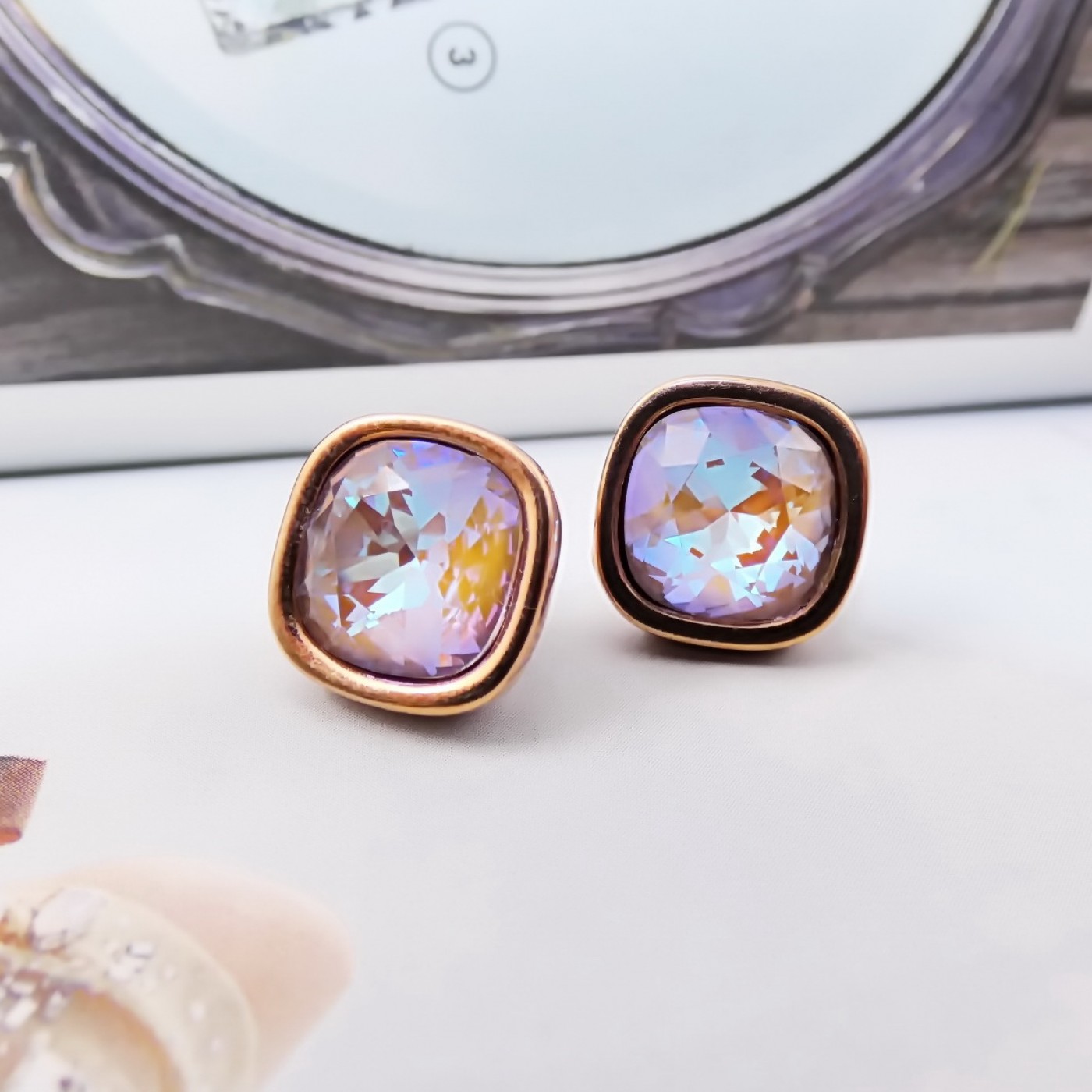 Earrings with Austrian crystals — Earrings from Toolittle — additional view 3
