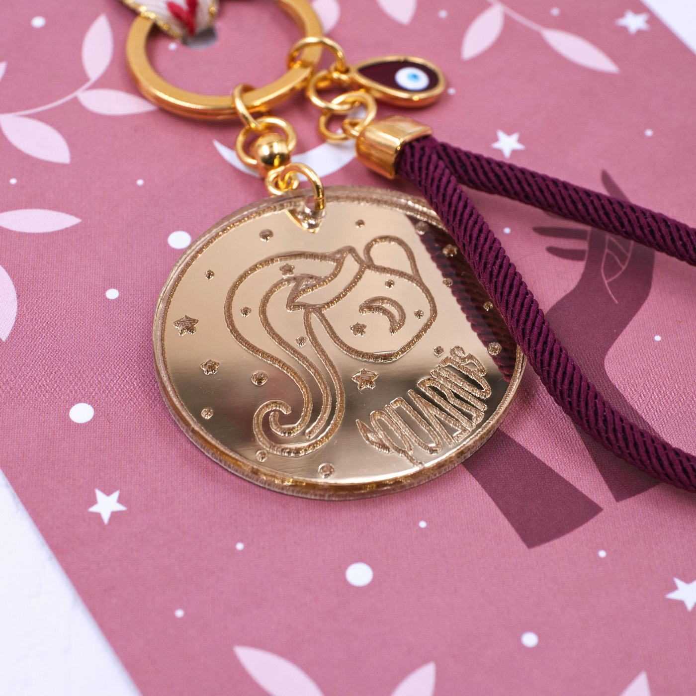 Aquarius Sign Keychain — Pendants & charms from Toolittle — additional view 4