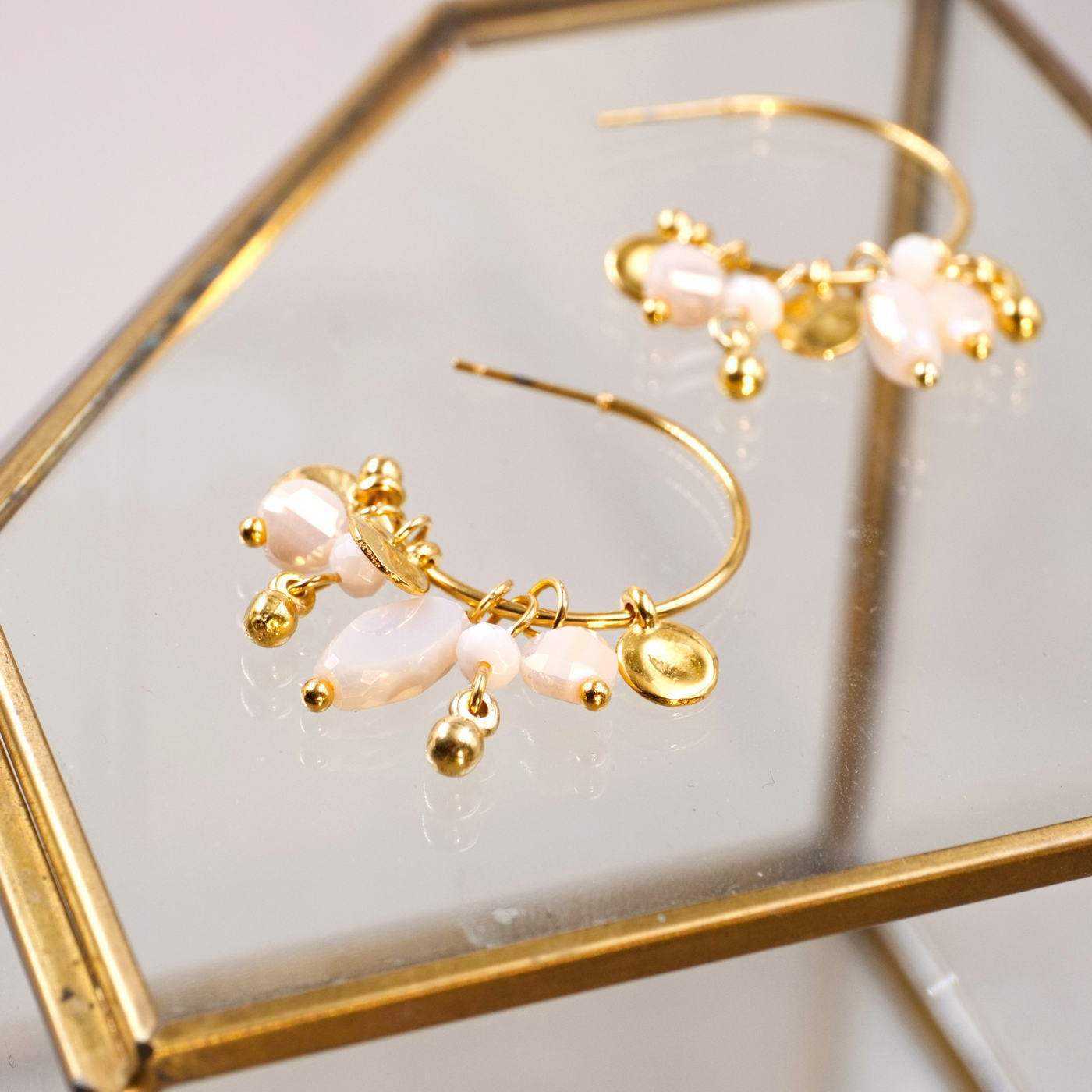 Hoop Earrings with Crystals — Earrings from Toolittle — additional view 3