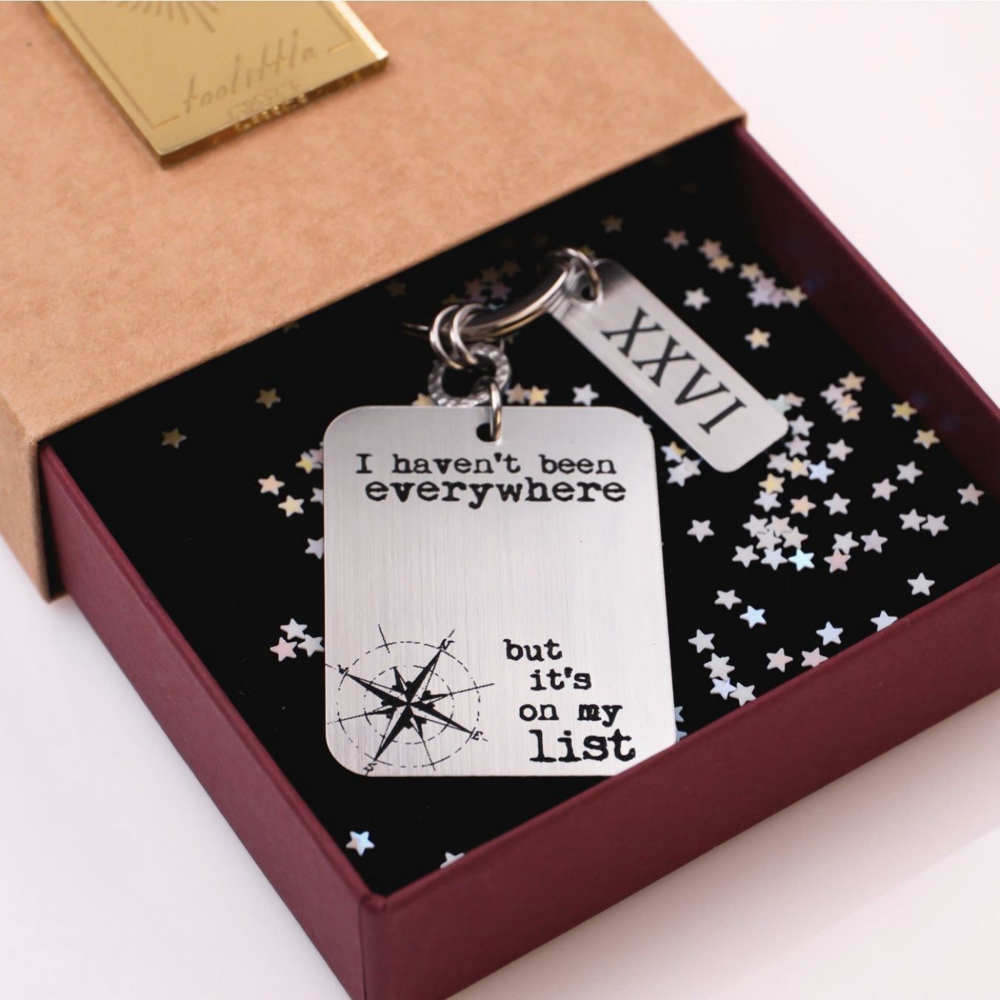 Men’s Lucky Keychain XXVI - Compass — Pendants & charms from Toolittle — additional view 3