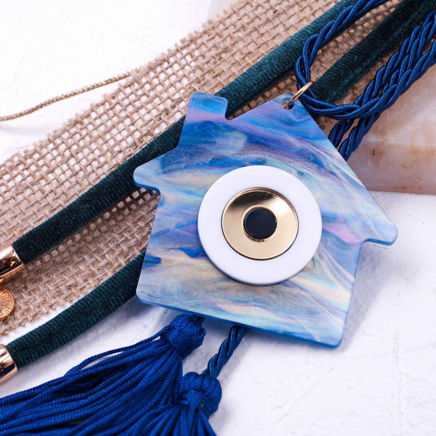 2026 House with Evil Eye Hanging Lucky Charm — Pendants & charms from Toolittle — additional view 2