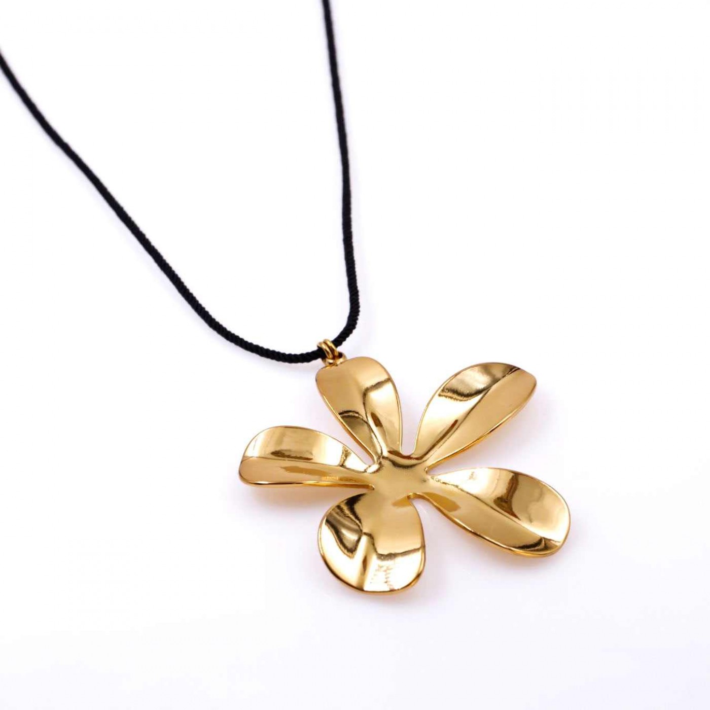 Steel Gold-plated Necklace - Golden Flower — Necklaces from Toolittle — additional view 3