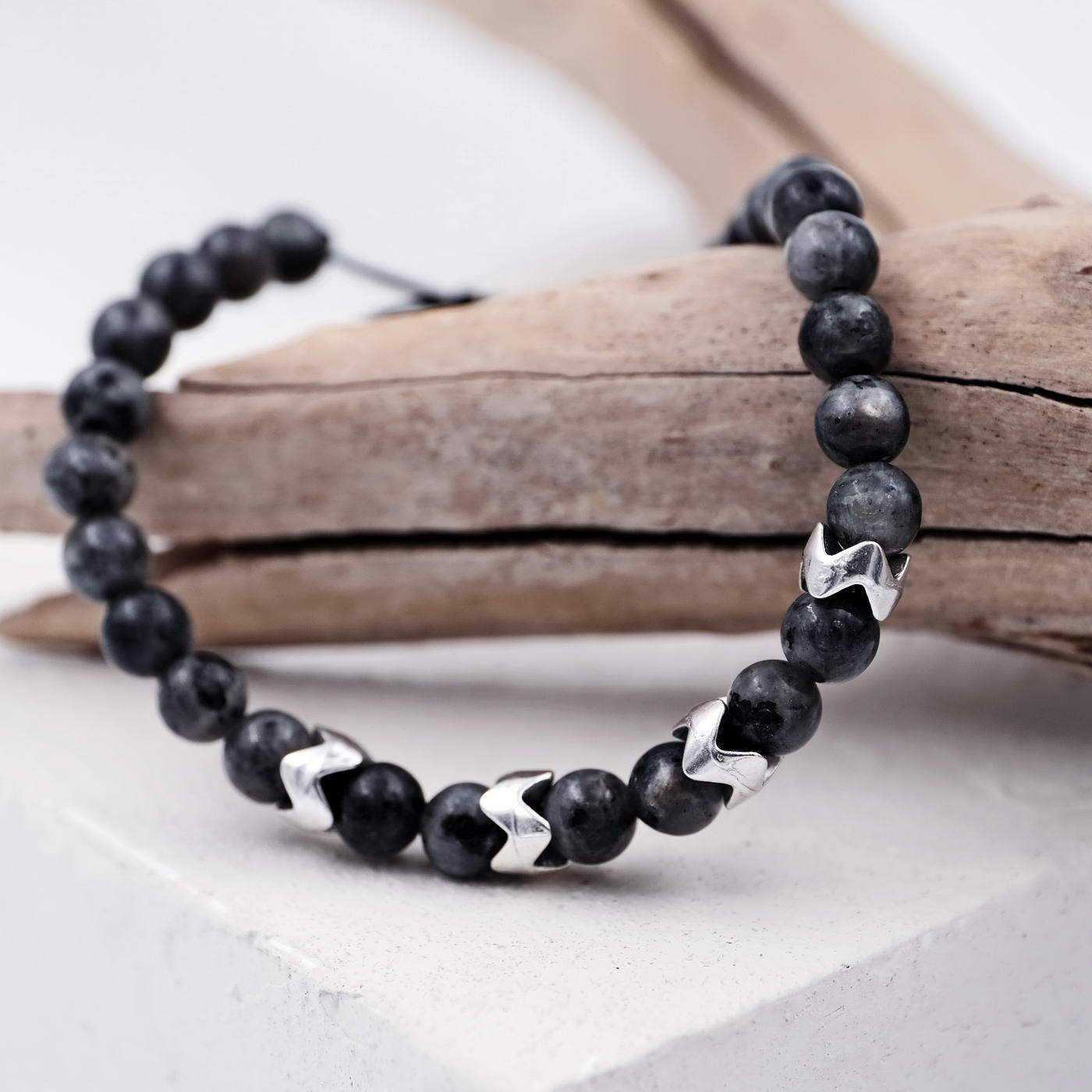 Bracelet for men with semiprecious beads — Bracelets from Toolittle — additional view 4