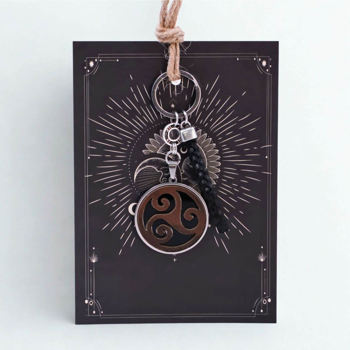 Triskelion Celtic Symbol Men’s Keychain — Pendants & charms from Toolittle — additional view 2