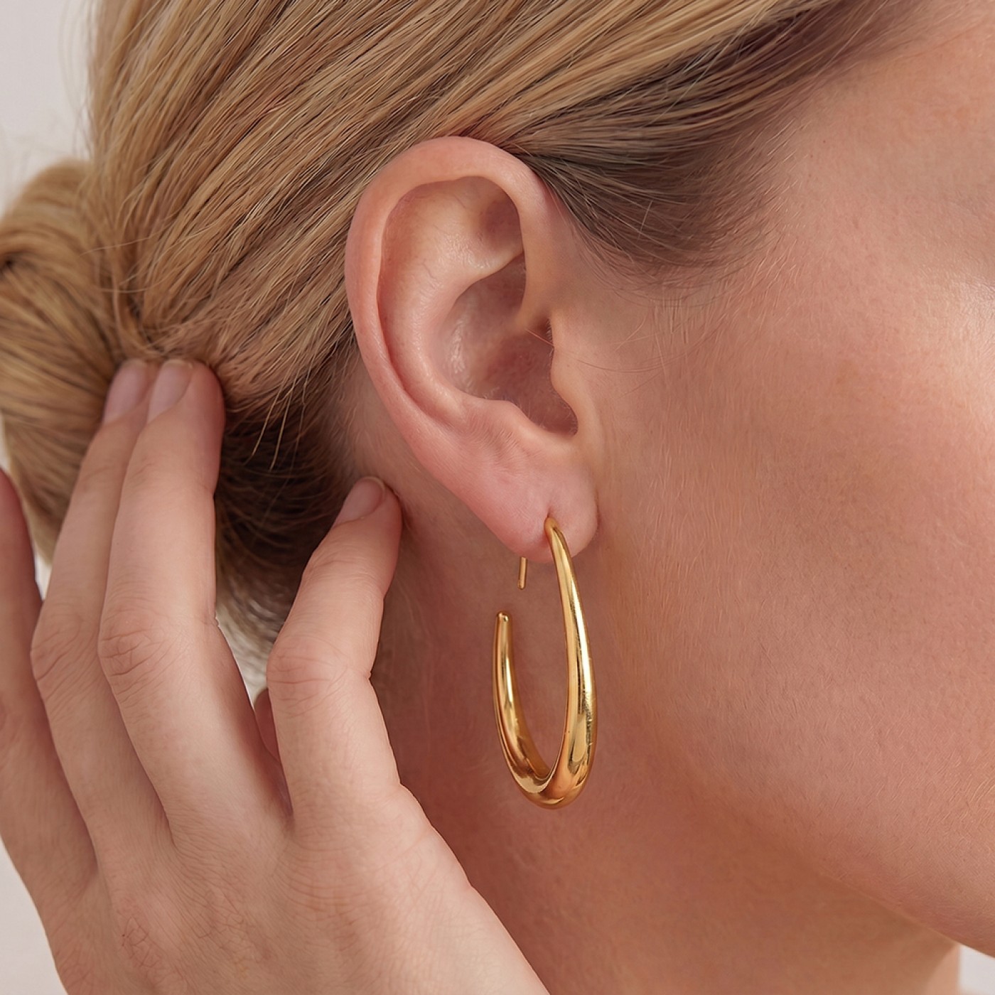 Stainless Steel Hoop Earrings | Metal Option — Earrings from Toolittle — additional view 2
