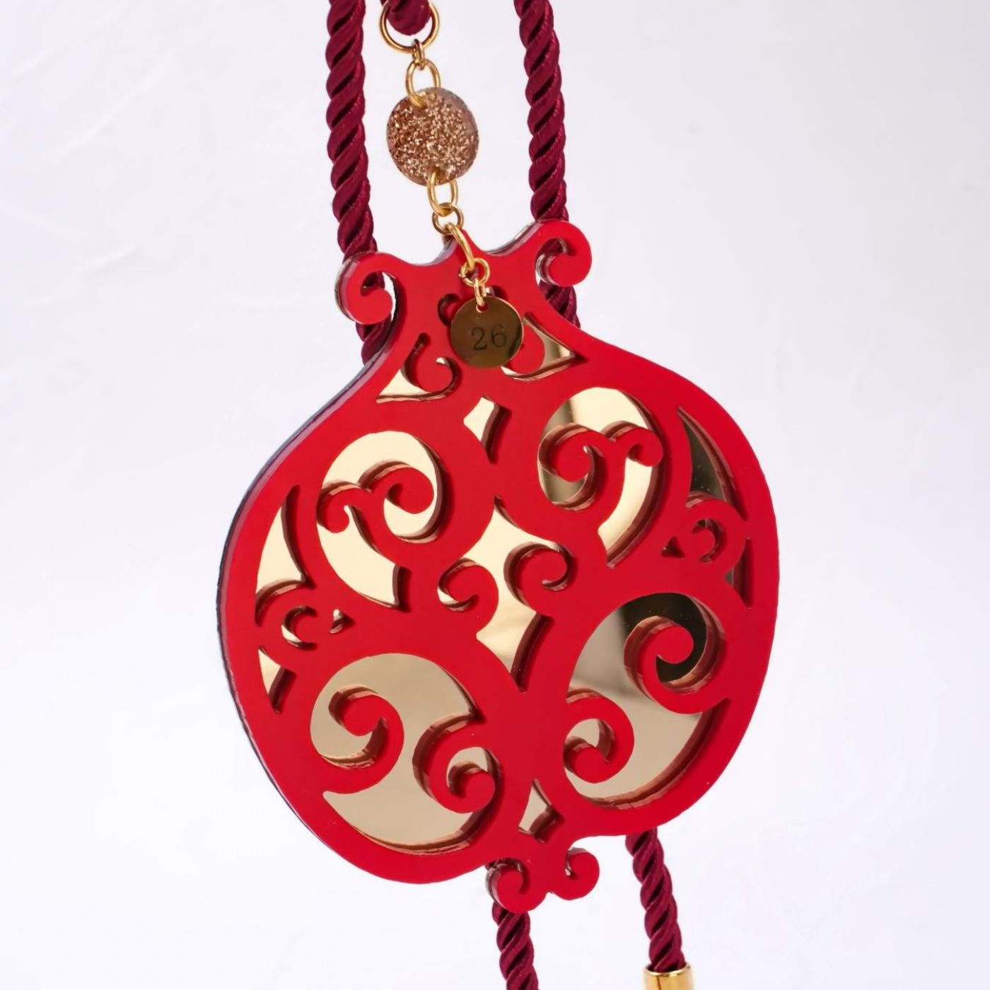 Handmade Lucky Charm 2026 – Pomegranate of Prosperity — Pendants & charms from Toolittle — additional view 2