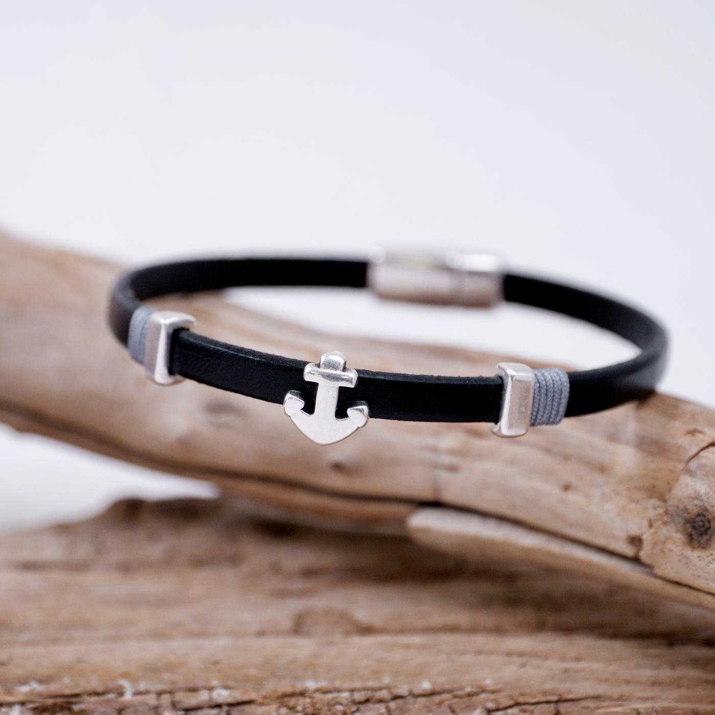 Anchor Men's Leather Bracelet — Bracelets from Toolittle — additional view 3