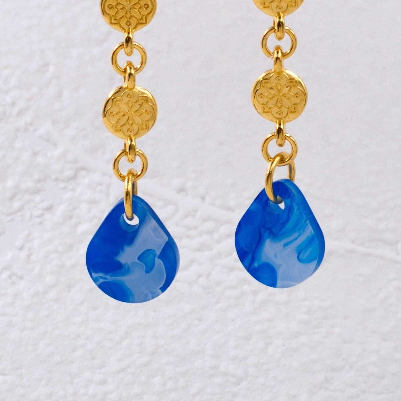 Hoop earrings with plexiglass drop — Earrings from Toolittle — additional view 2