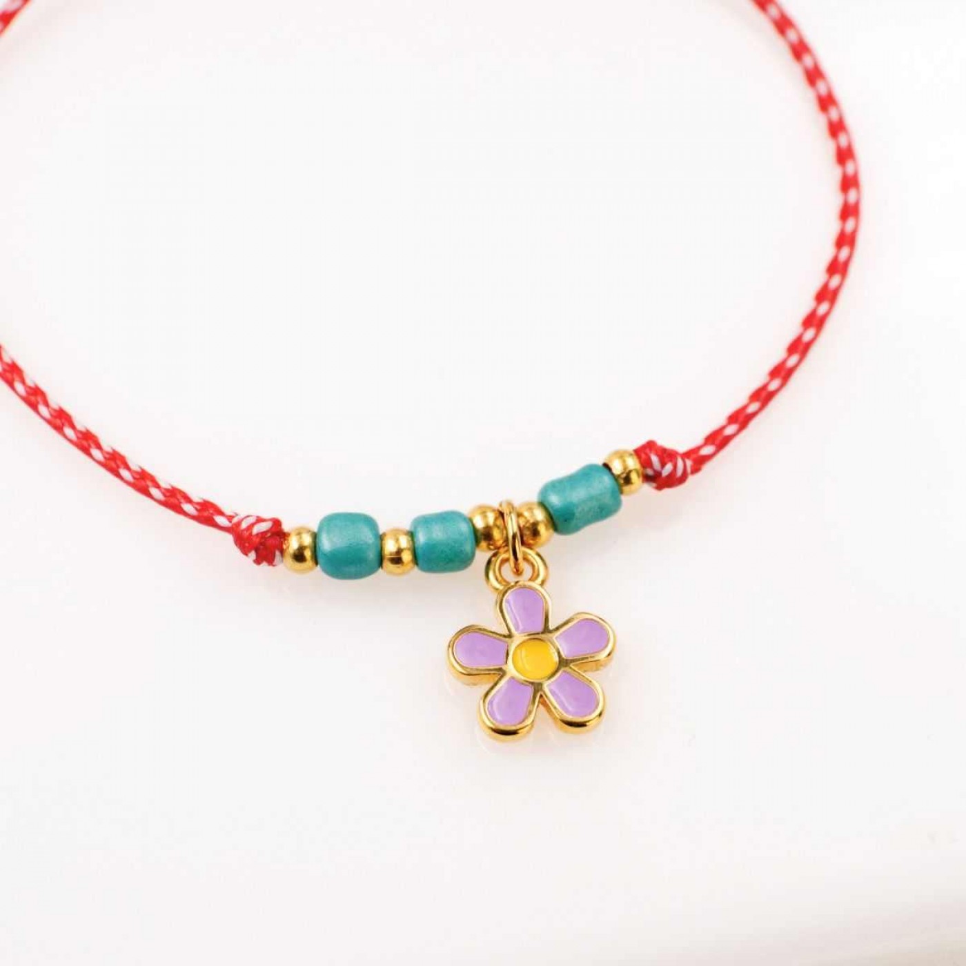 Women’s Martaki Bracelet: Gold-plated Enamelled Flower — Bracelets from Toolittle — additional view 4