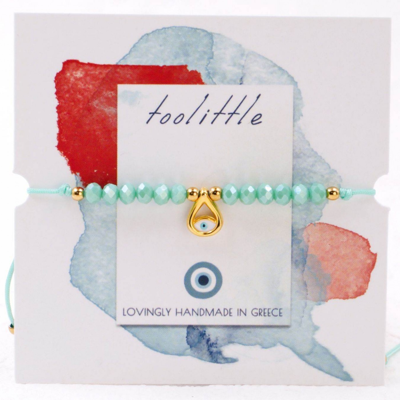 Macramé Bracelet with Gold-Plated Evil Eye & Crystals | Veraman — Bracelets from Toolittle — additional view 4
