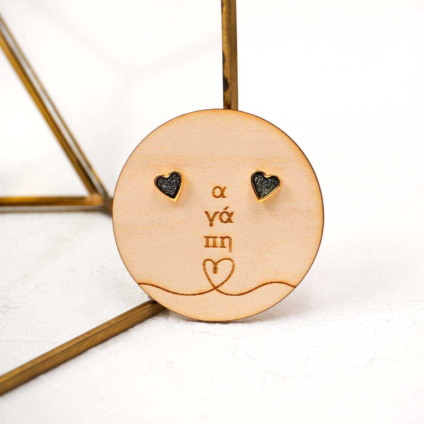 Glittered Hearts Earrings — Earrings from Toolittle — additional view 2