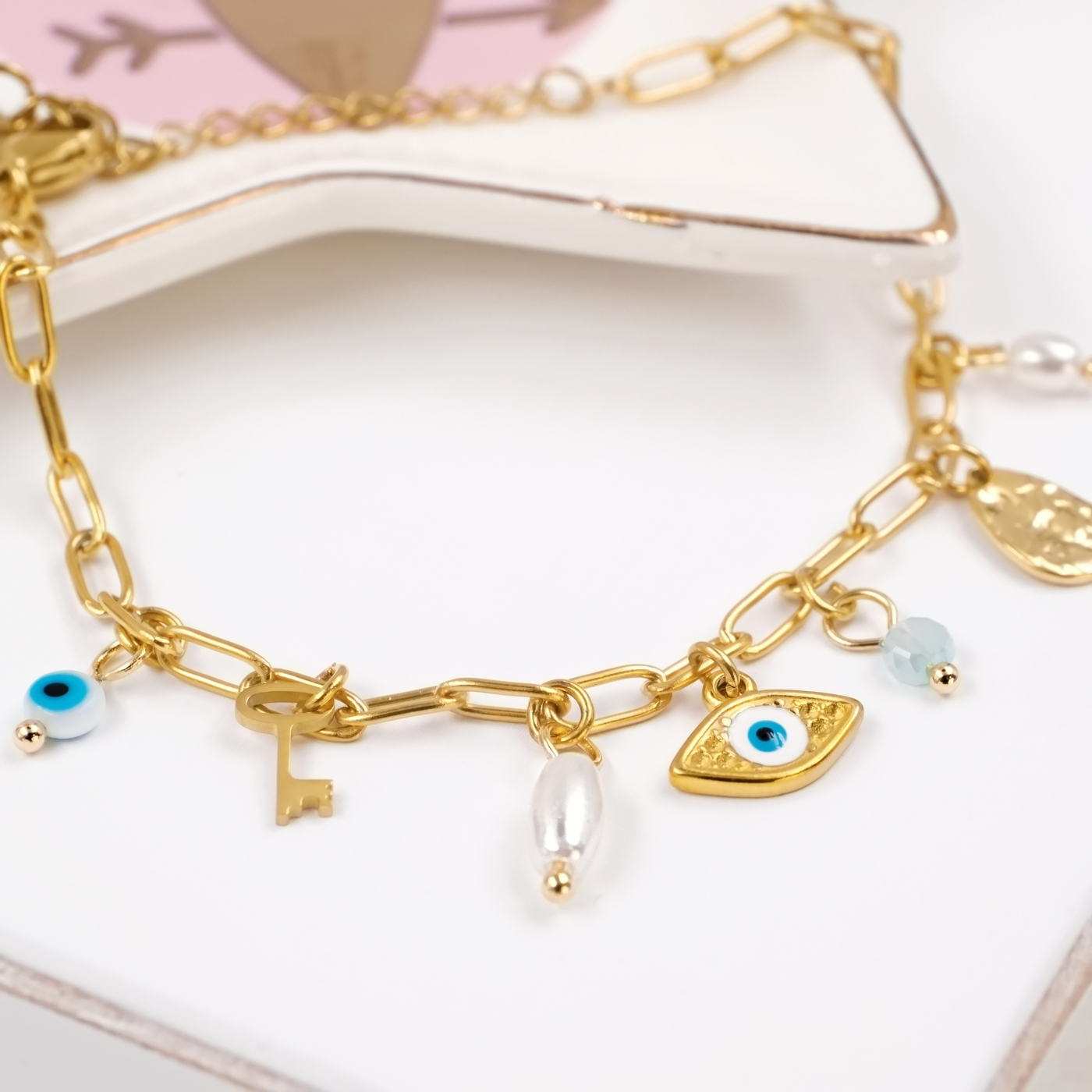 Evil Eye Chain Bracelet — Bracelets from Toolittle — additional view 5