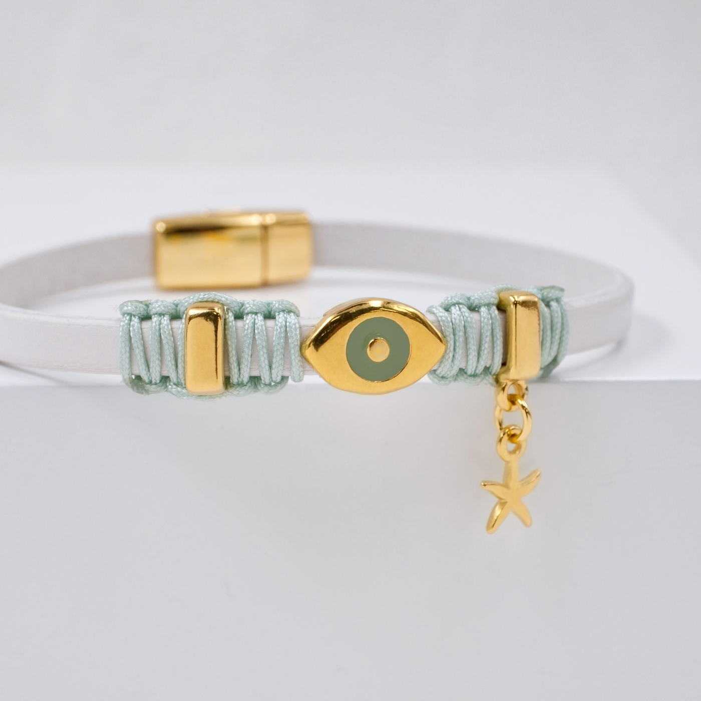 Evil Eye Leather Bracelet — Bracelets from Toolittle — additional view 3