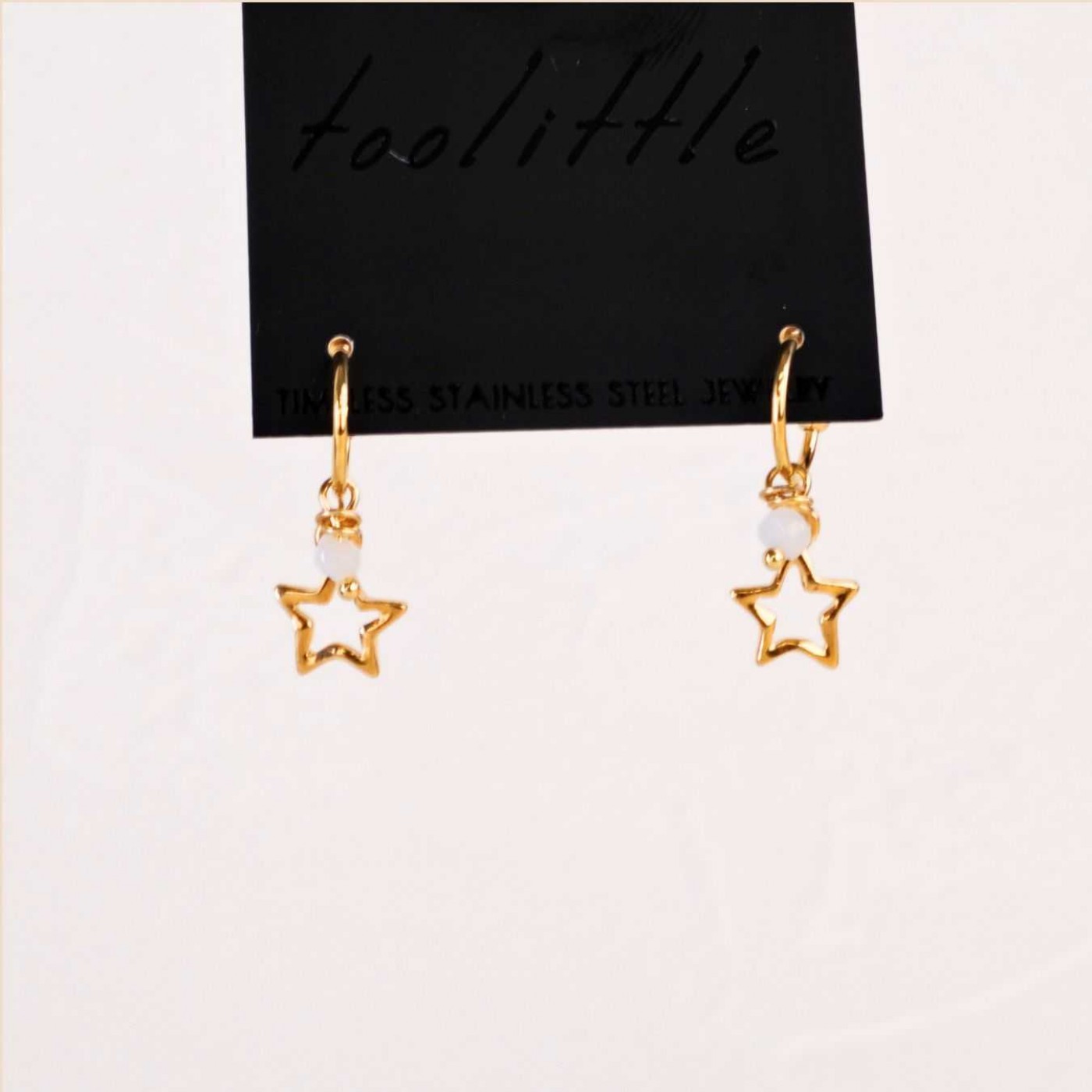 Stainless Steel Jewelry: Star Hoop Earrings — Earrings from Toolittle — additional view 3