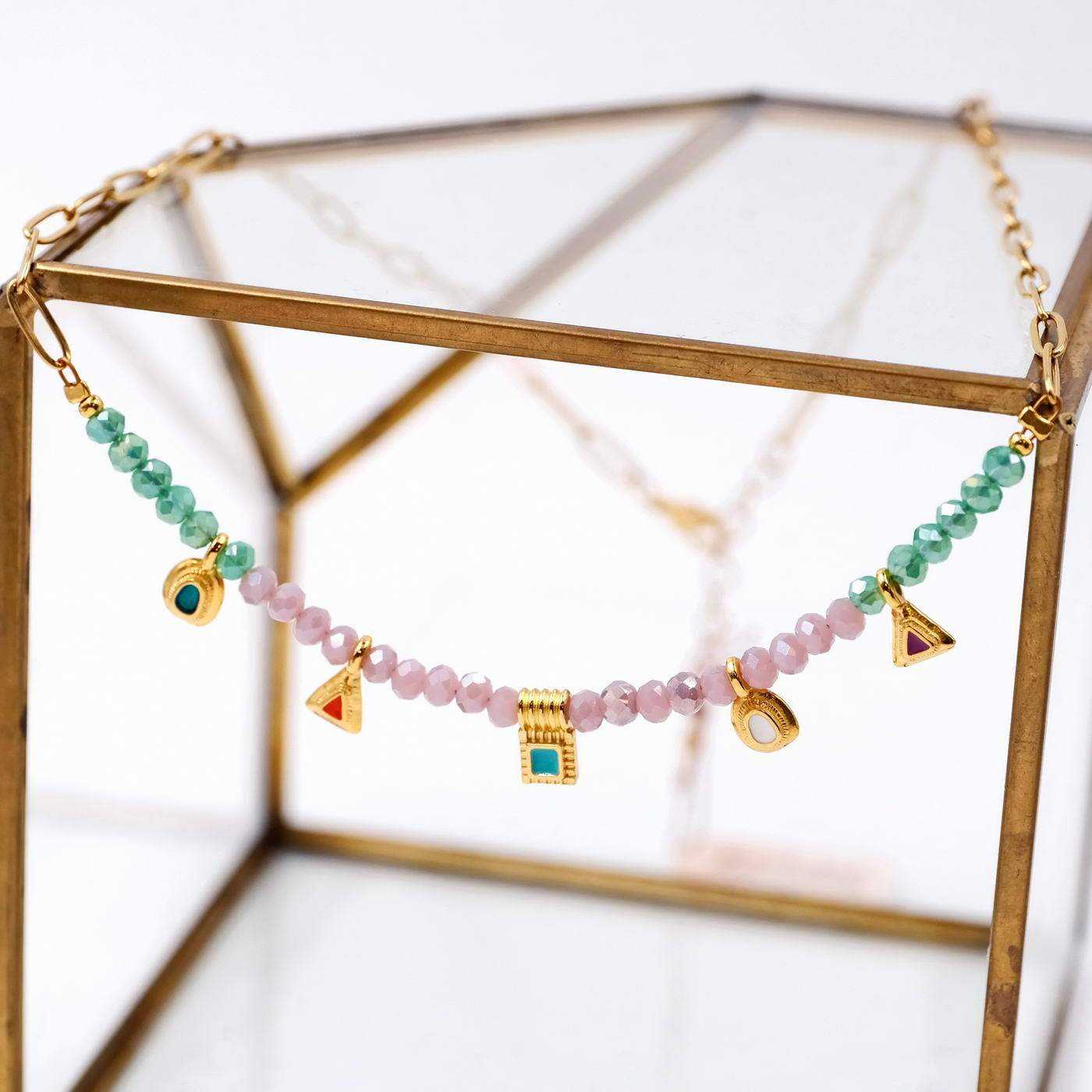 Pebbles Necklace with crystals and enamel — Necklaces from Toolittle — additional view 2