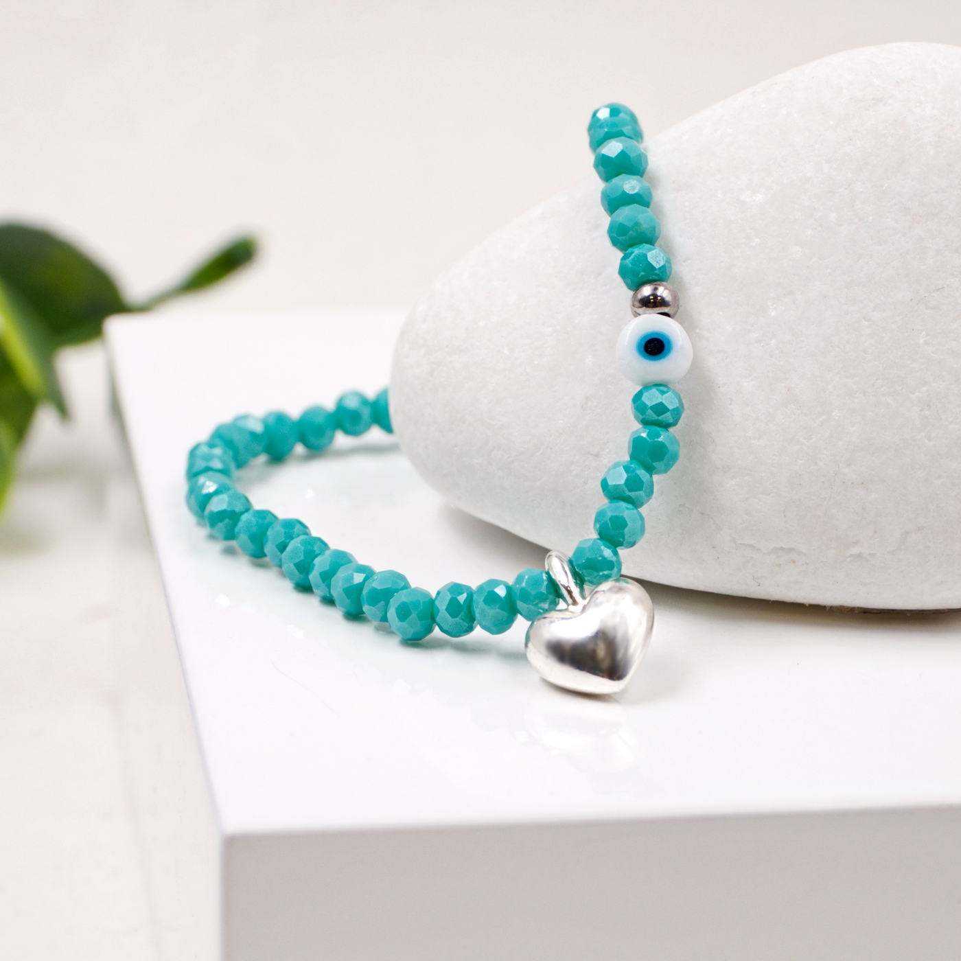 Crystal bracelet with little heart — Bracelets from Toolittle — additional view 3
