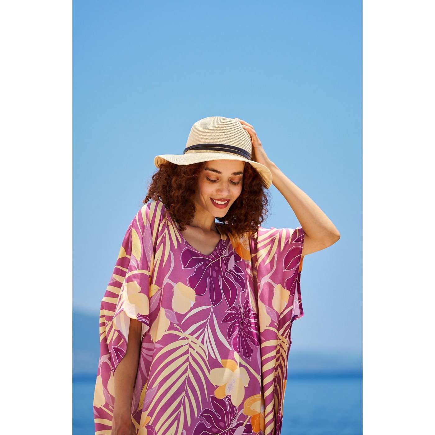 KOKKOSAMMOU Short caftan Peach Fuzz — Dresses from Toolittle — additional view 4