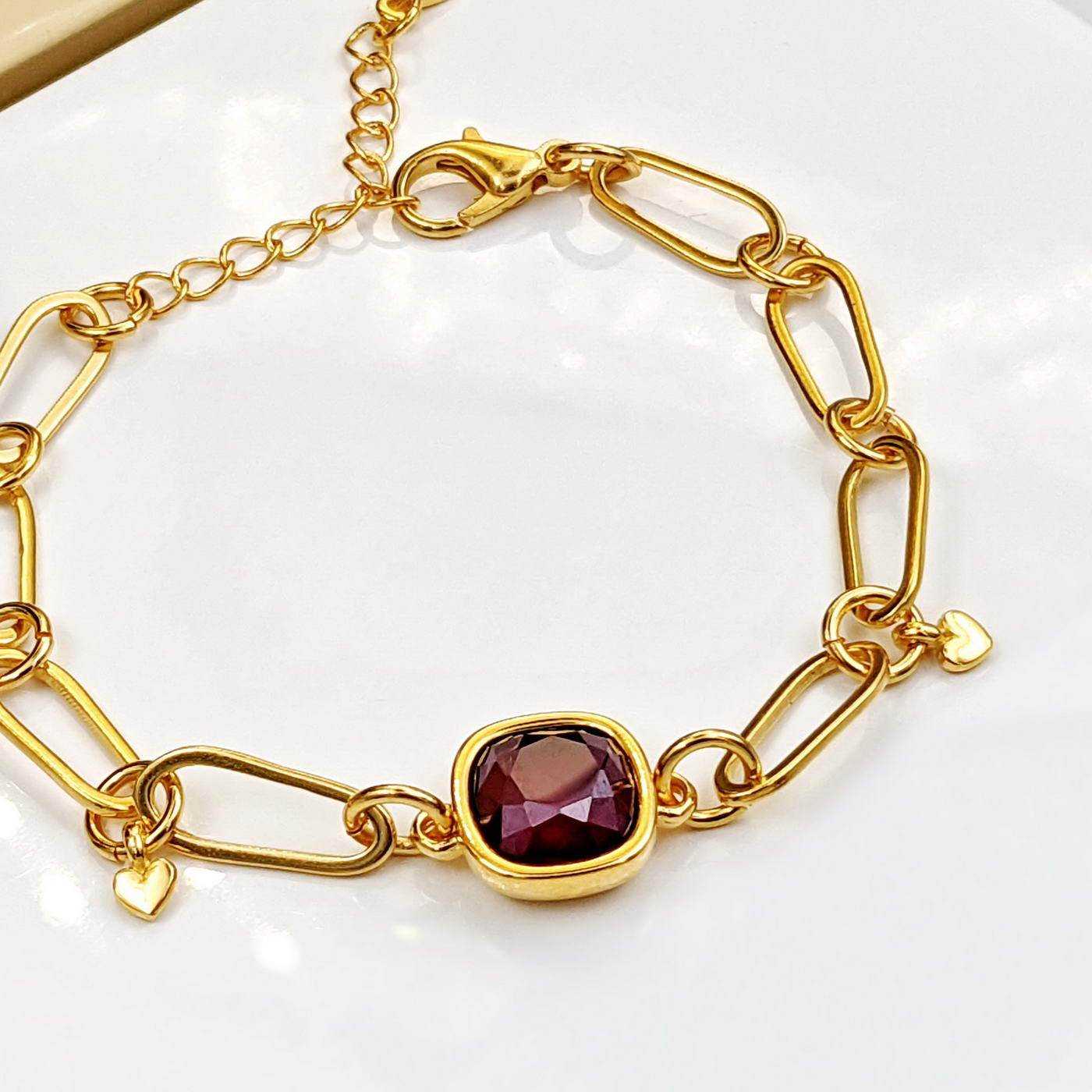 Chain bracelet with Austrian crystal — Bracelets from Toolittle — additional view 3
