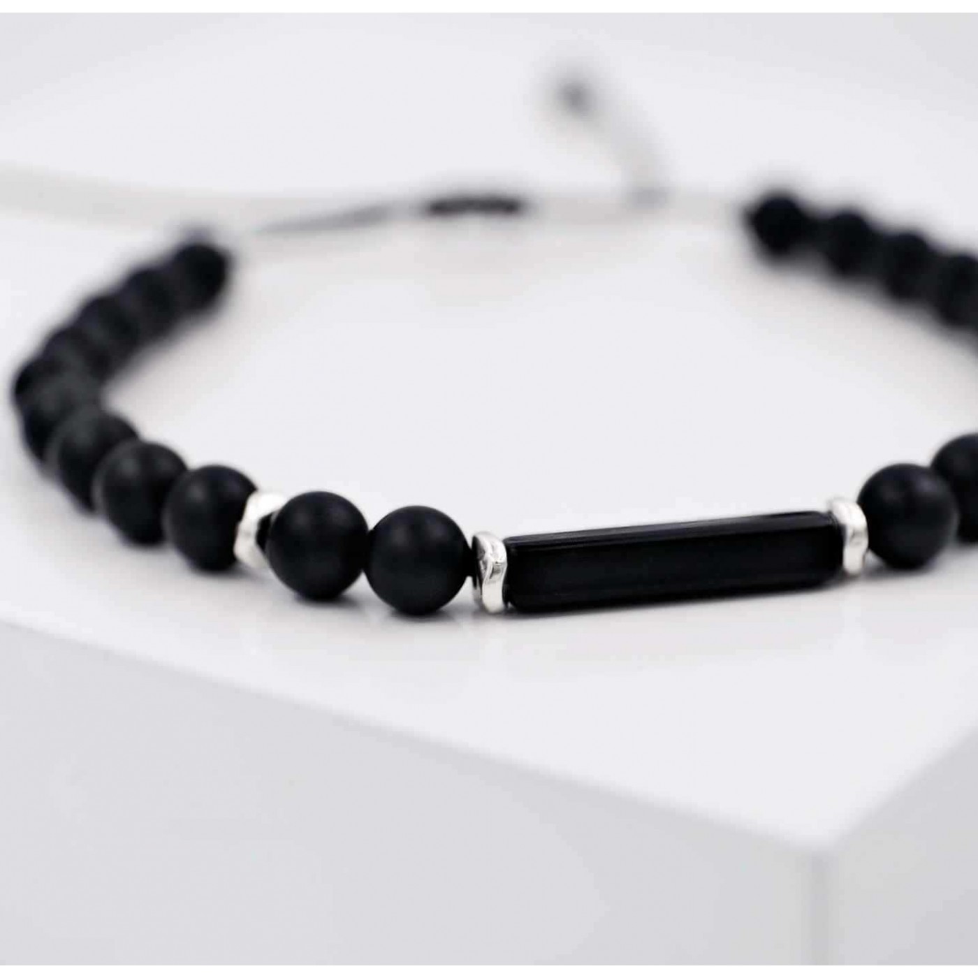 Bracelet for men with semiprecious beads — Bracelets from Toolittle — additional view 2