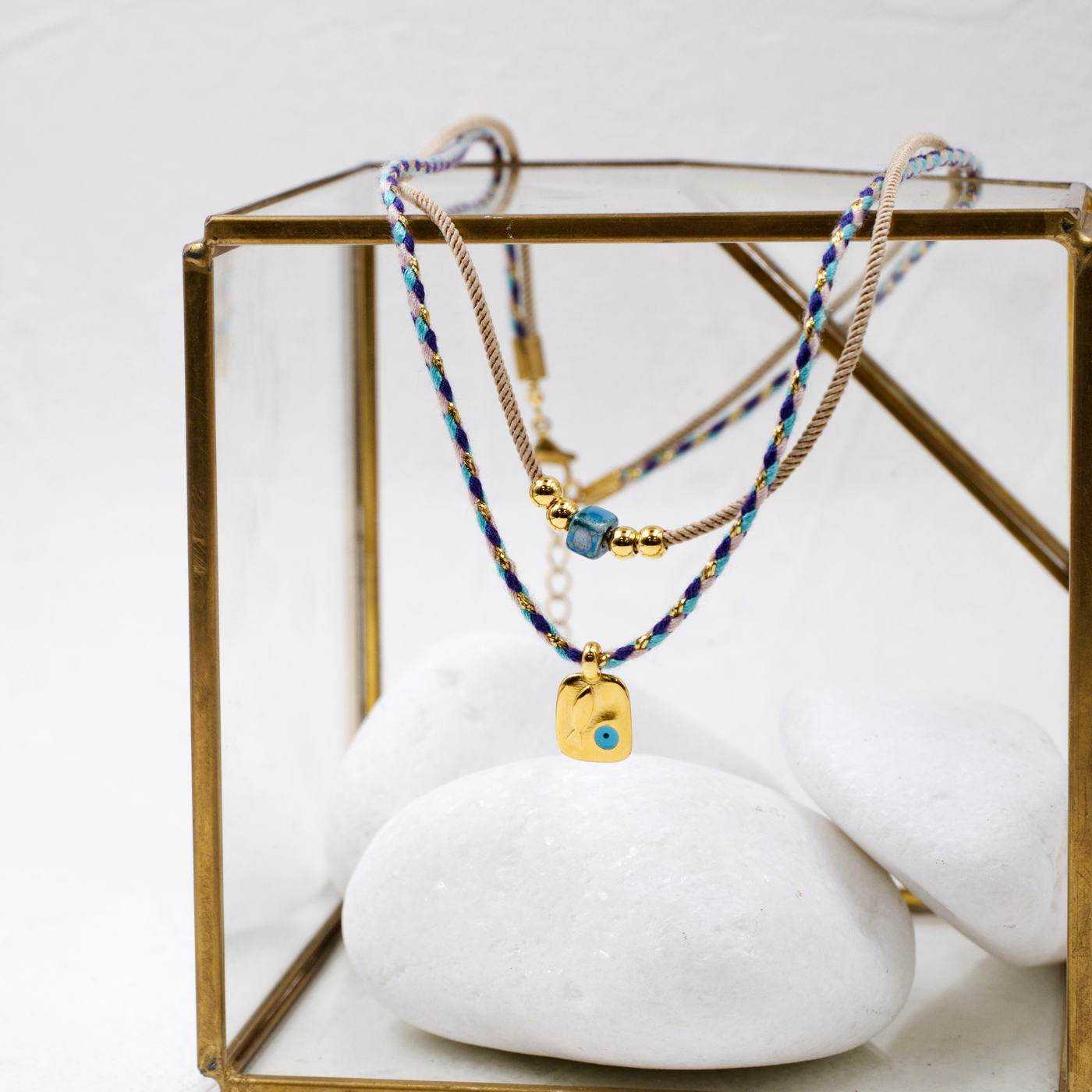 Fish Evil Eye Short Necklace — Necklaces from Toolittle — additional view 2