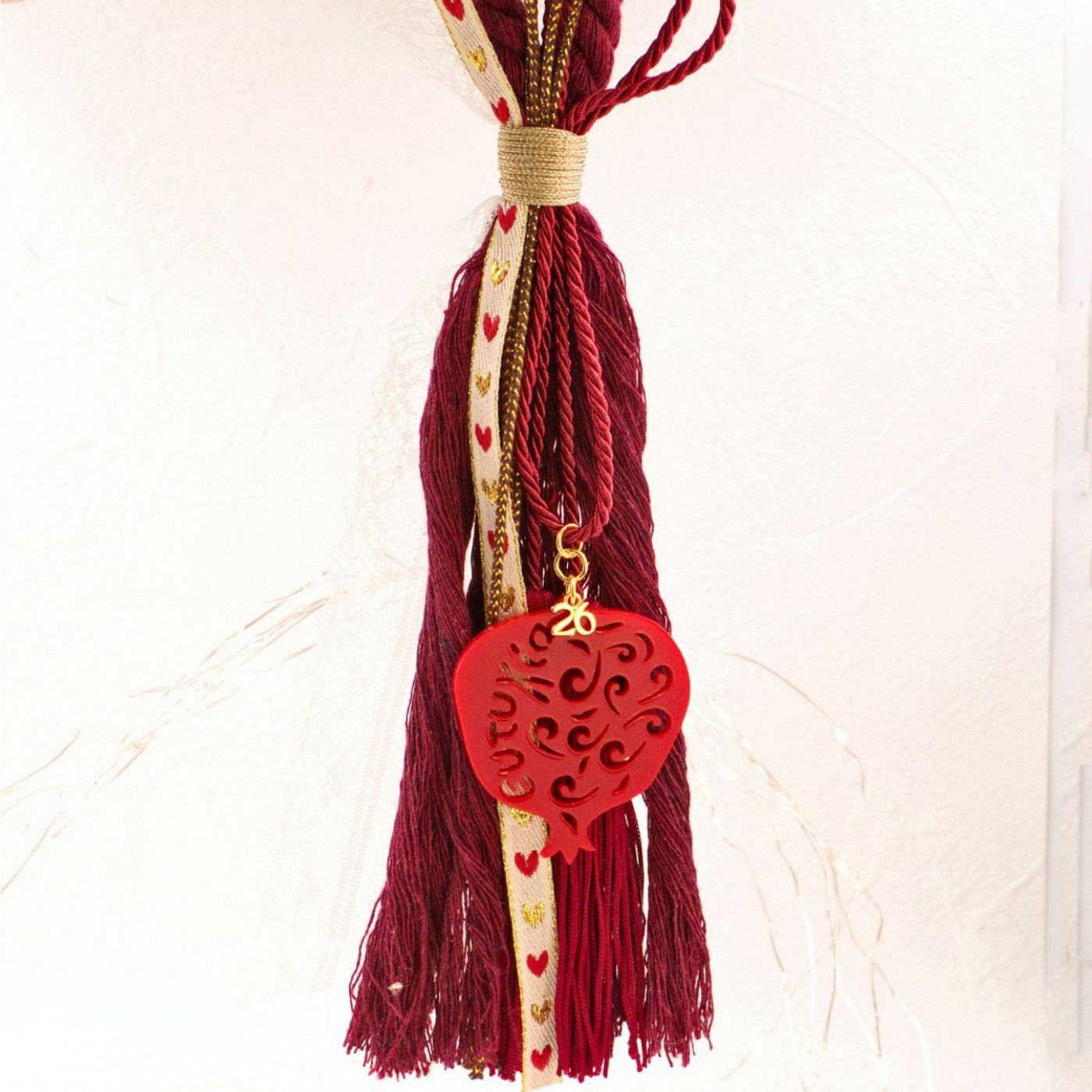 Handmade Lucky Charm 2026 – Pomegranate of Prosperity — Pendants & charms from Toolittle — additional view 2
