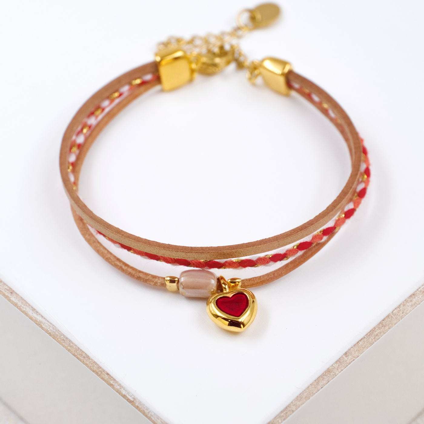 Leather & Cord Heart Bracelet — Bracelets from Toolittle — additional view 2
