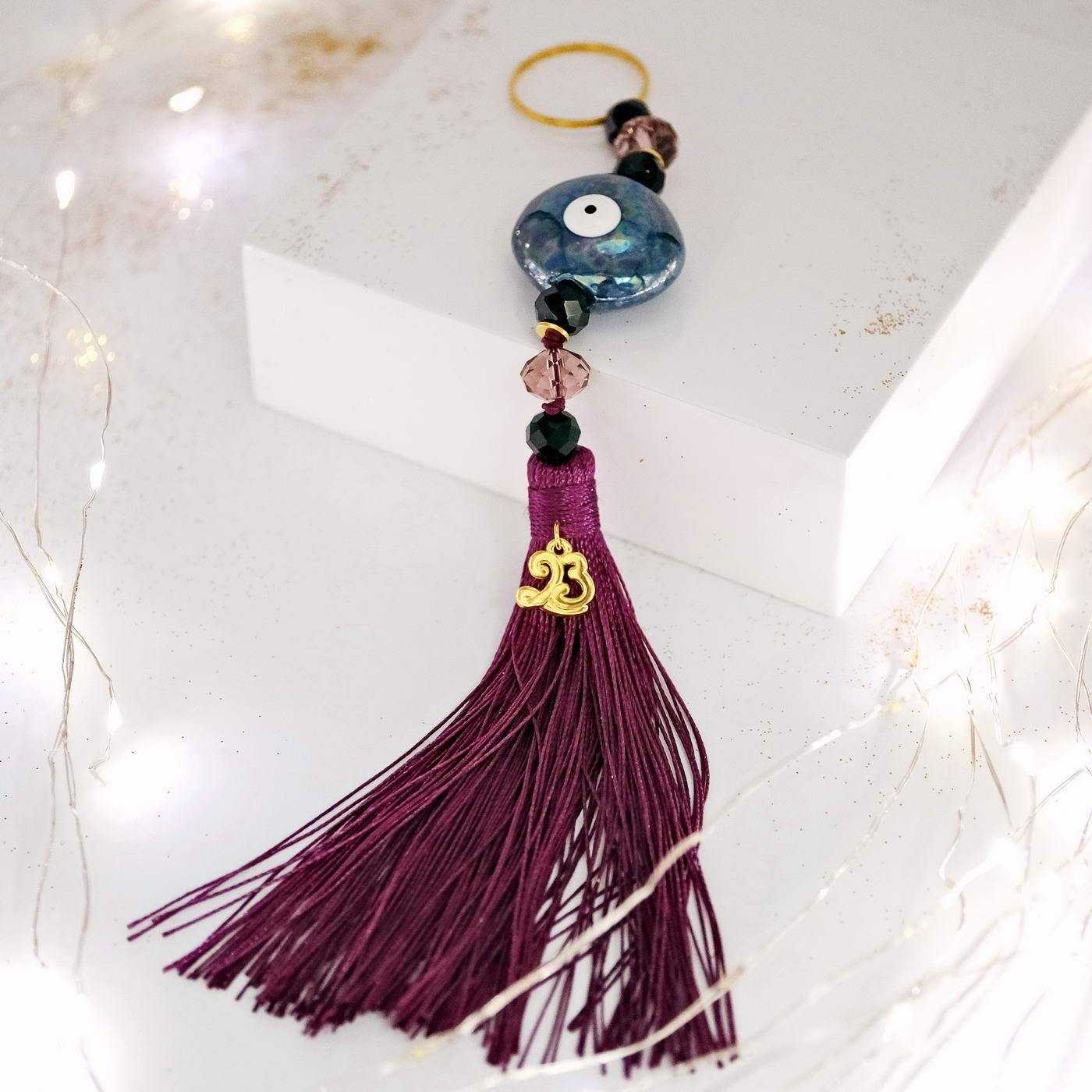 Lucky charm 2025 with ceramic evil eye — Pendants & charms from Toolittle — additional view 4