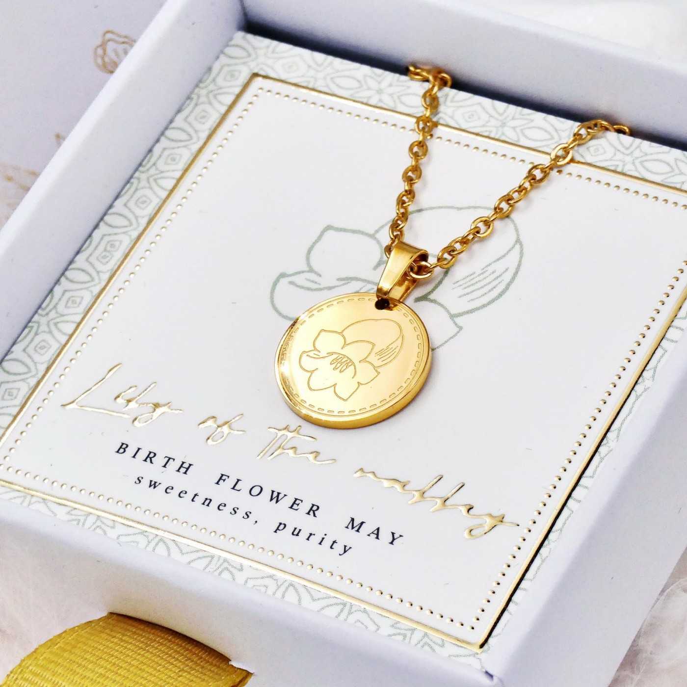 Birth Flower Necklace- Lily of the Valley for May — Necklaces from Toolittle — additional view 2