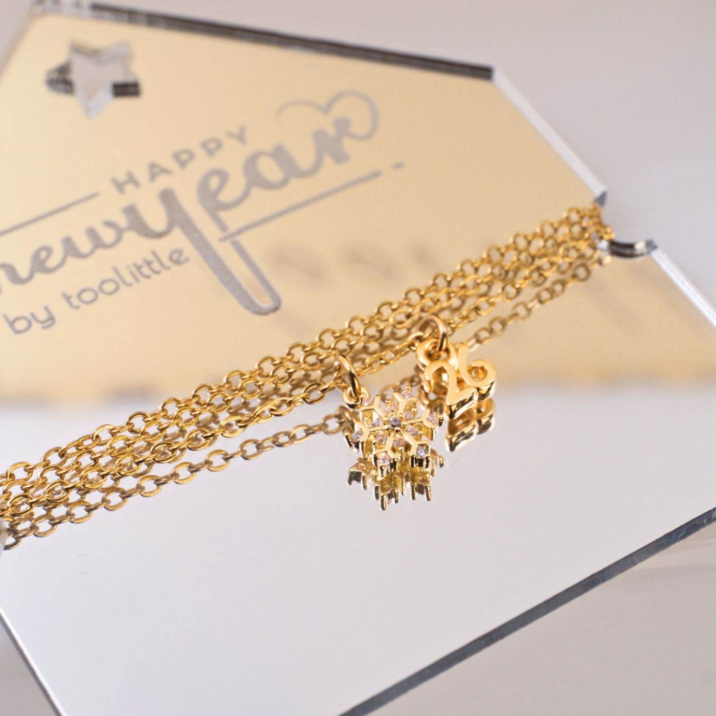 Lucky 2026 Necklace - Rhinestone Snowflake — Pendants & charms from Toolittle — additional view 4