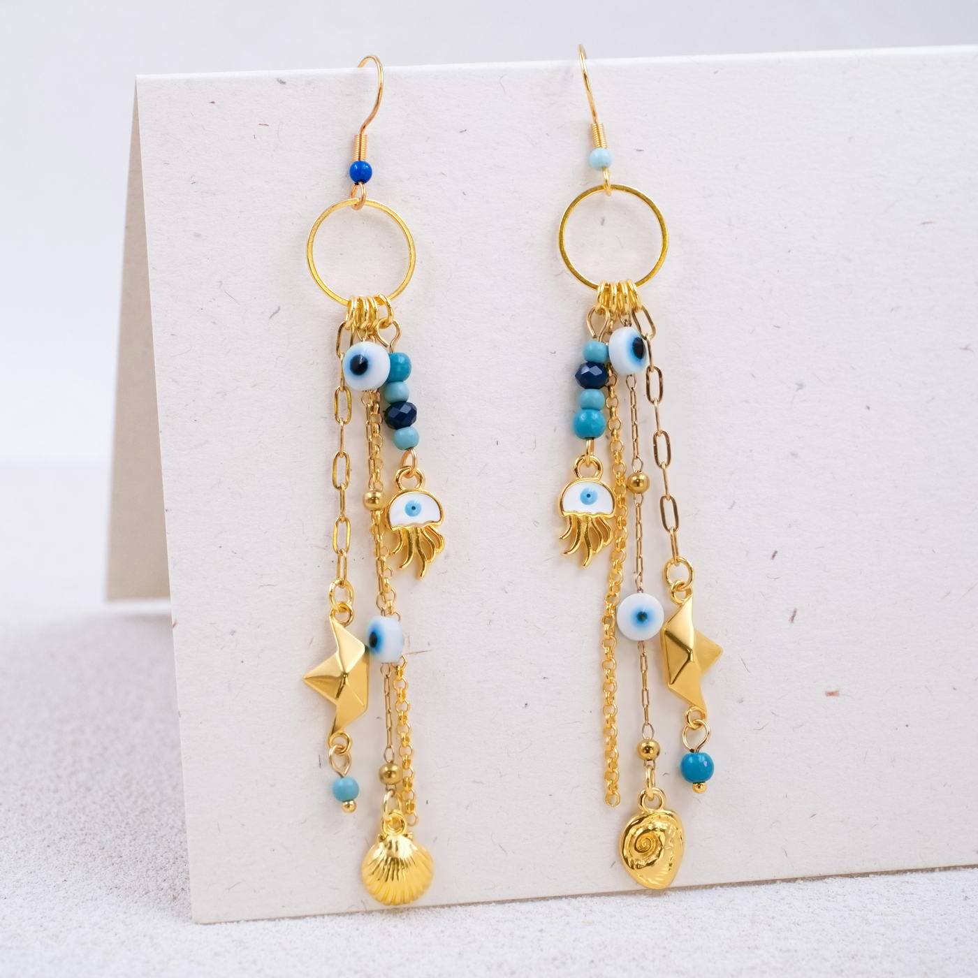 Sea Gold-plated Earrings — Earrings from Toolittle — additional view 2