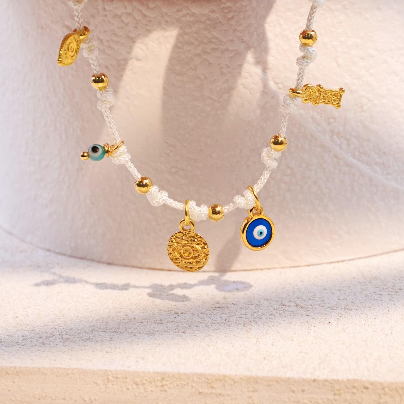 Golden Evil Eyes Bracelet