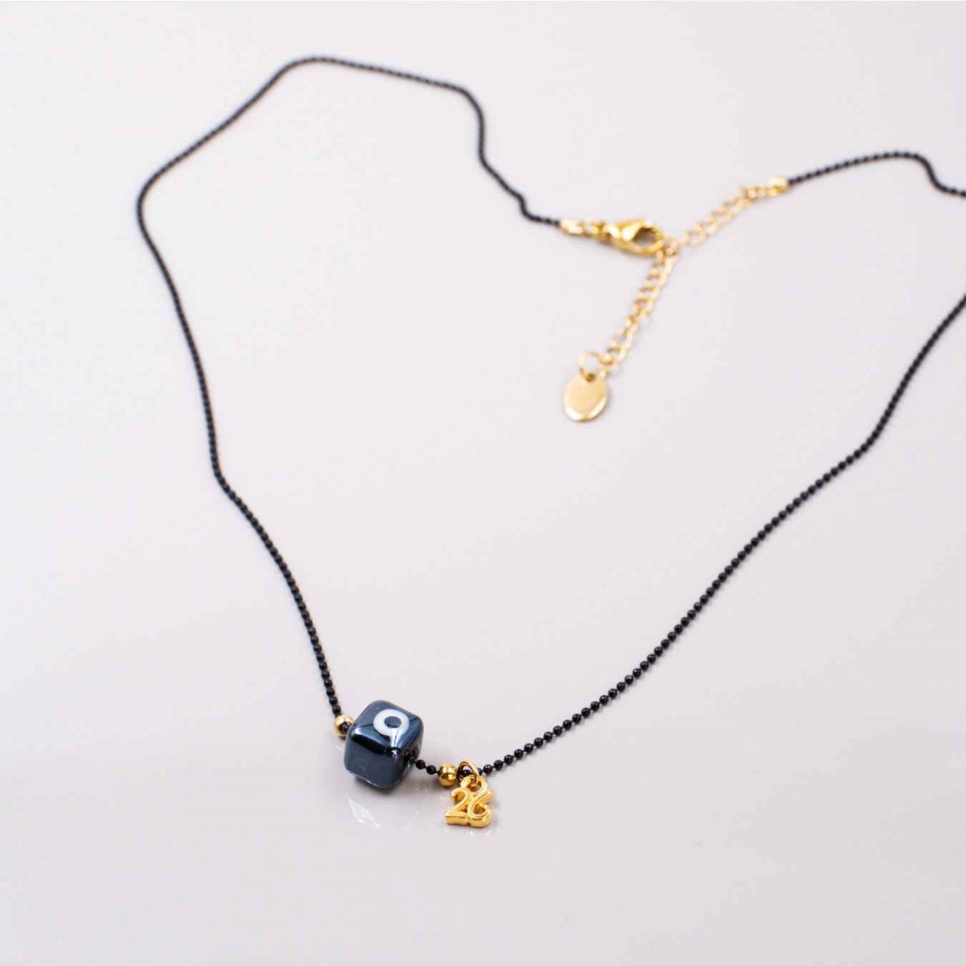 Handmade 2026 Lucky Necklace – Ceramic Evil Eye — Pendants & charms from Toolittle — additional view 3
