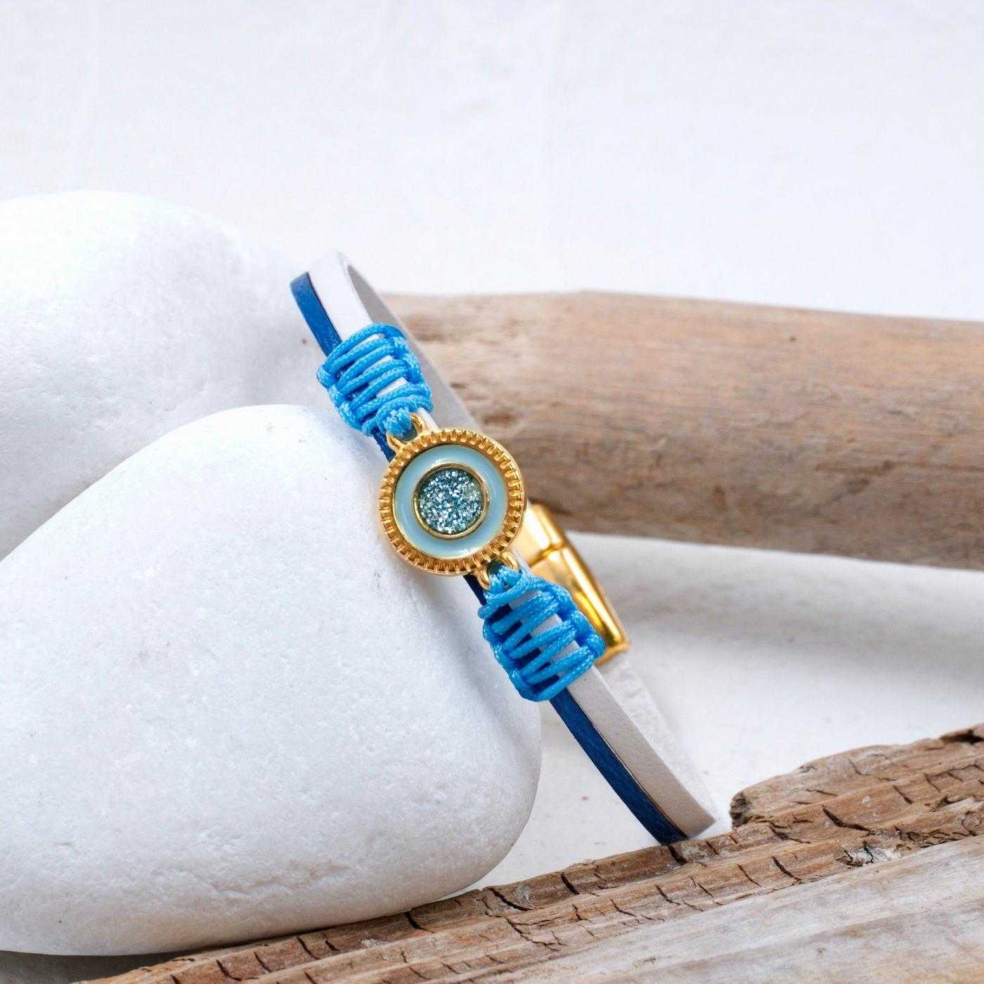 Glittered Enamel Leather Bracelet — Bracelets from Toolittle — additional view 2